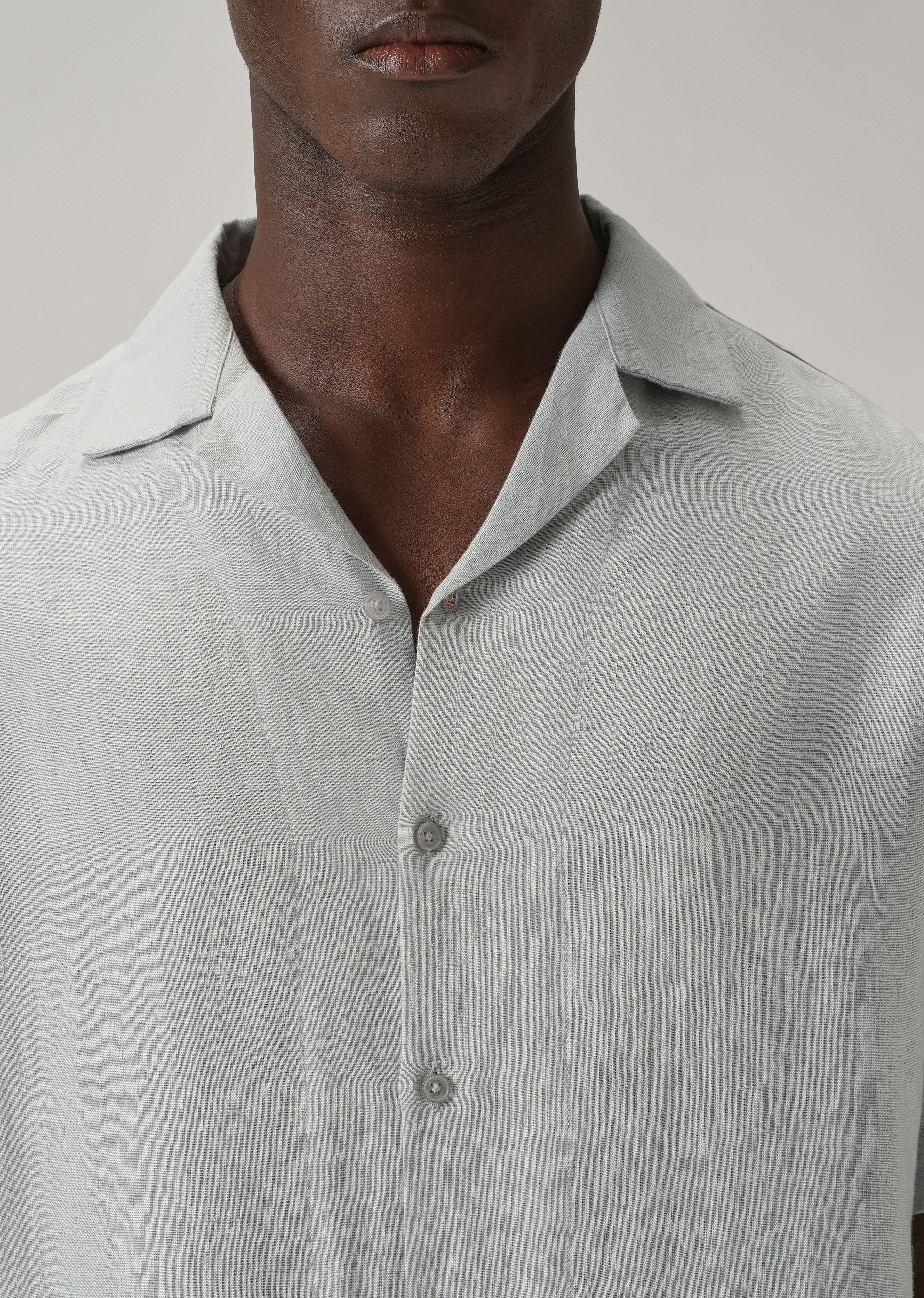 100% Pure Irish Grey Linen Shirt - Image 6