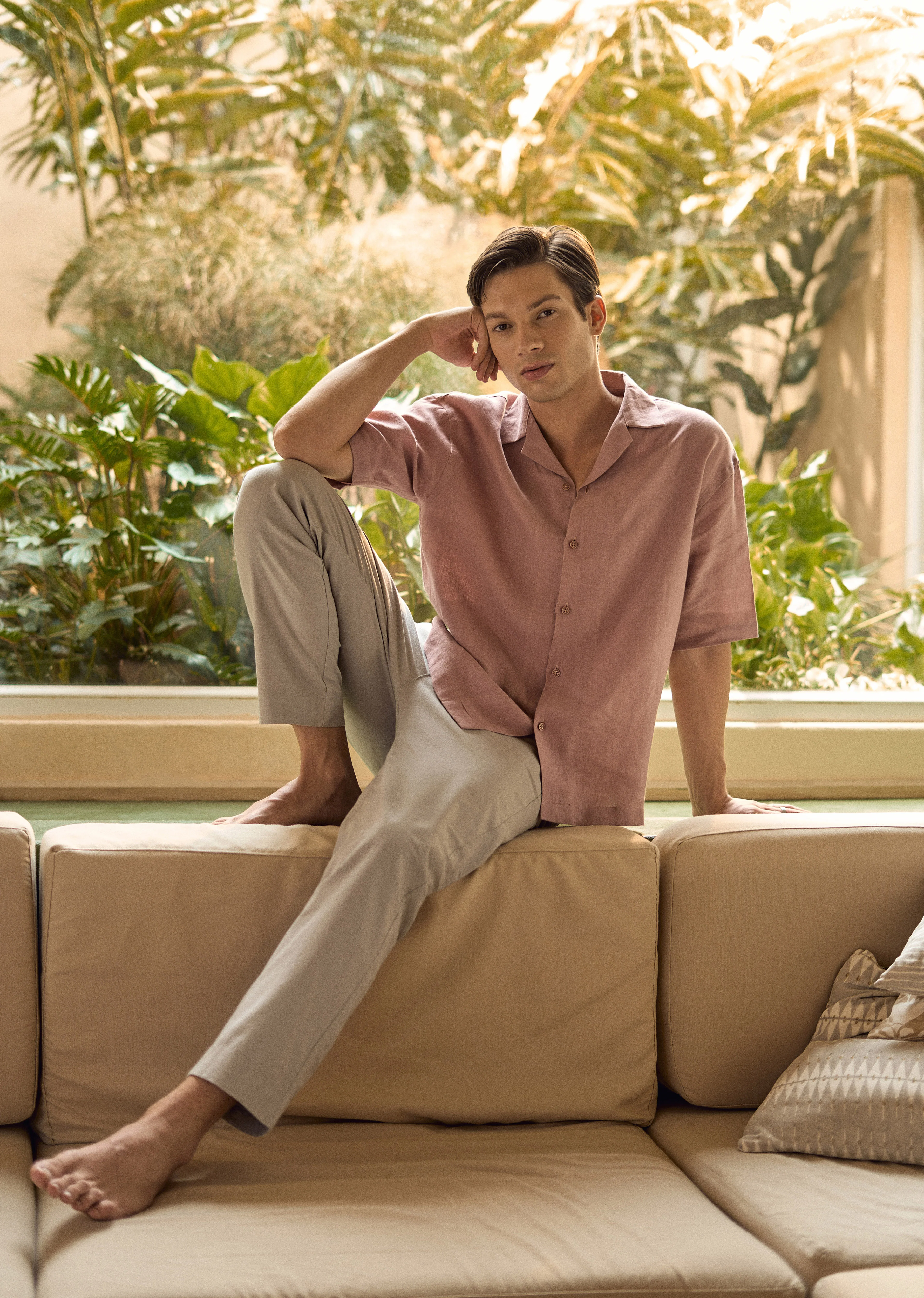 100% Pure Irish Pink Linen Shirt - Image 2
