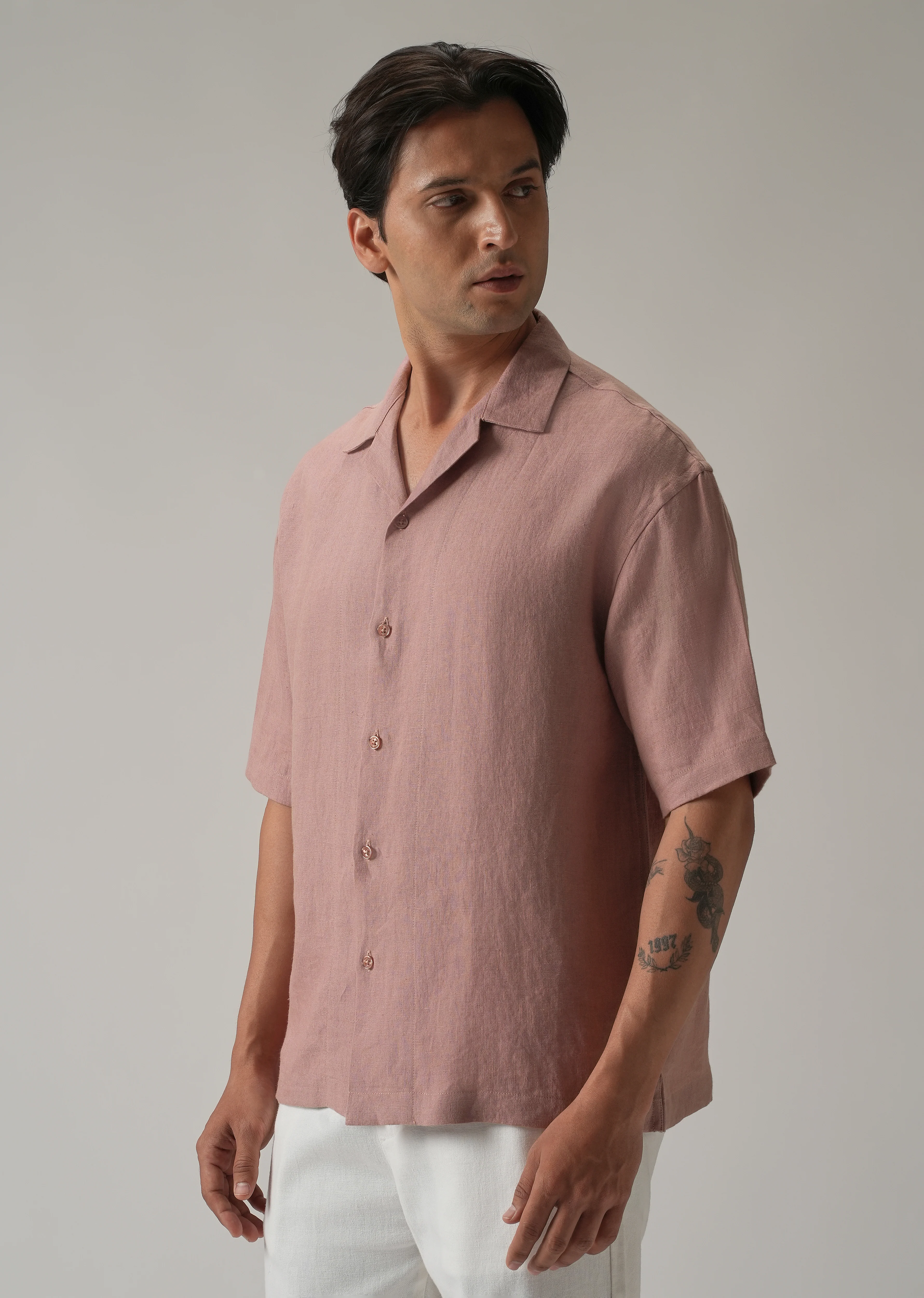 100% Pure Irish Pink Linen Shirt - Image 5