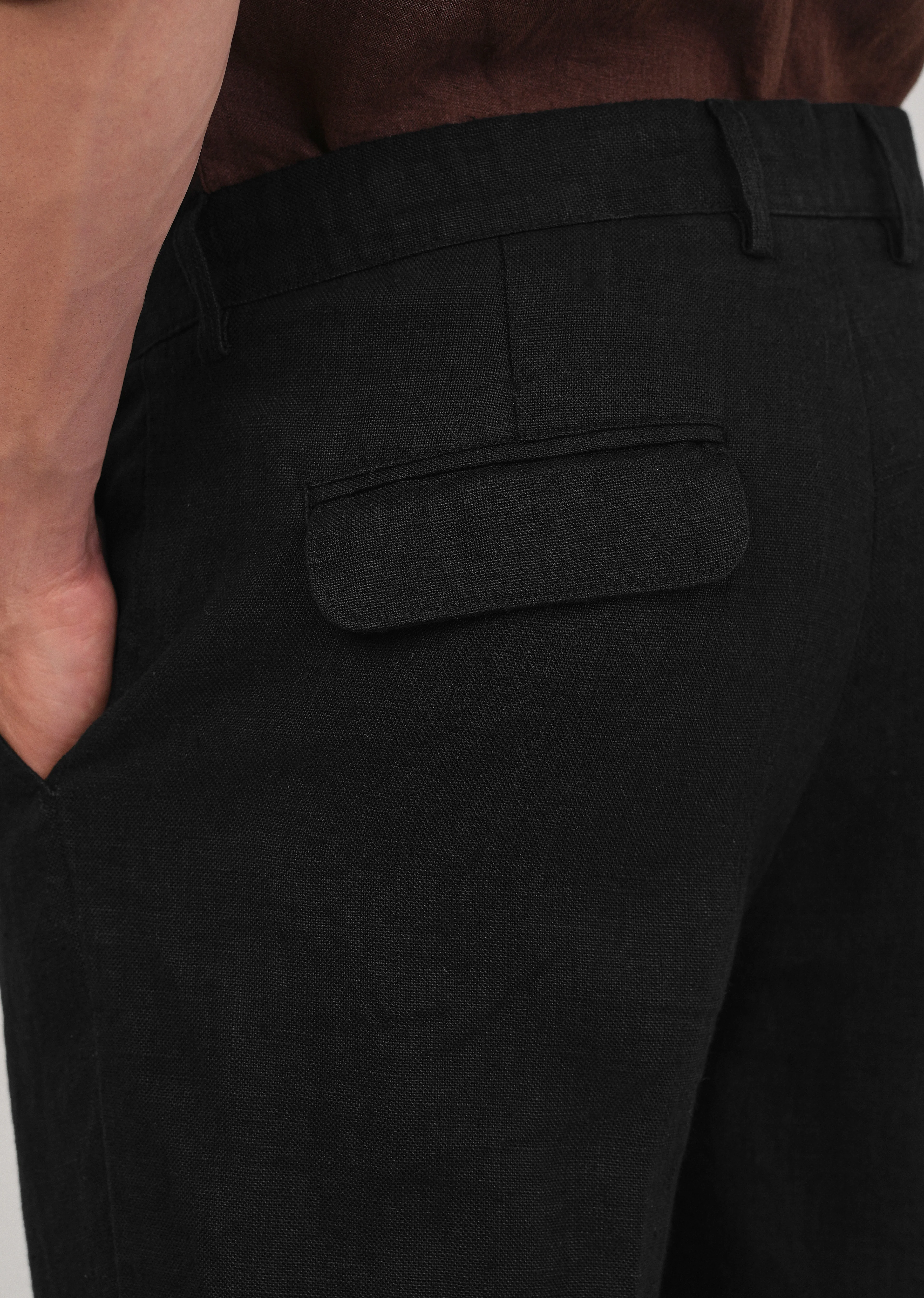 100% Pure Linen Black Pant - Image 6