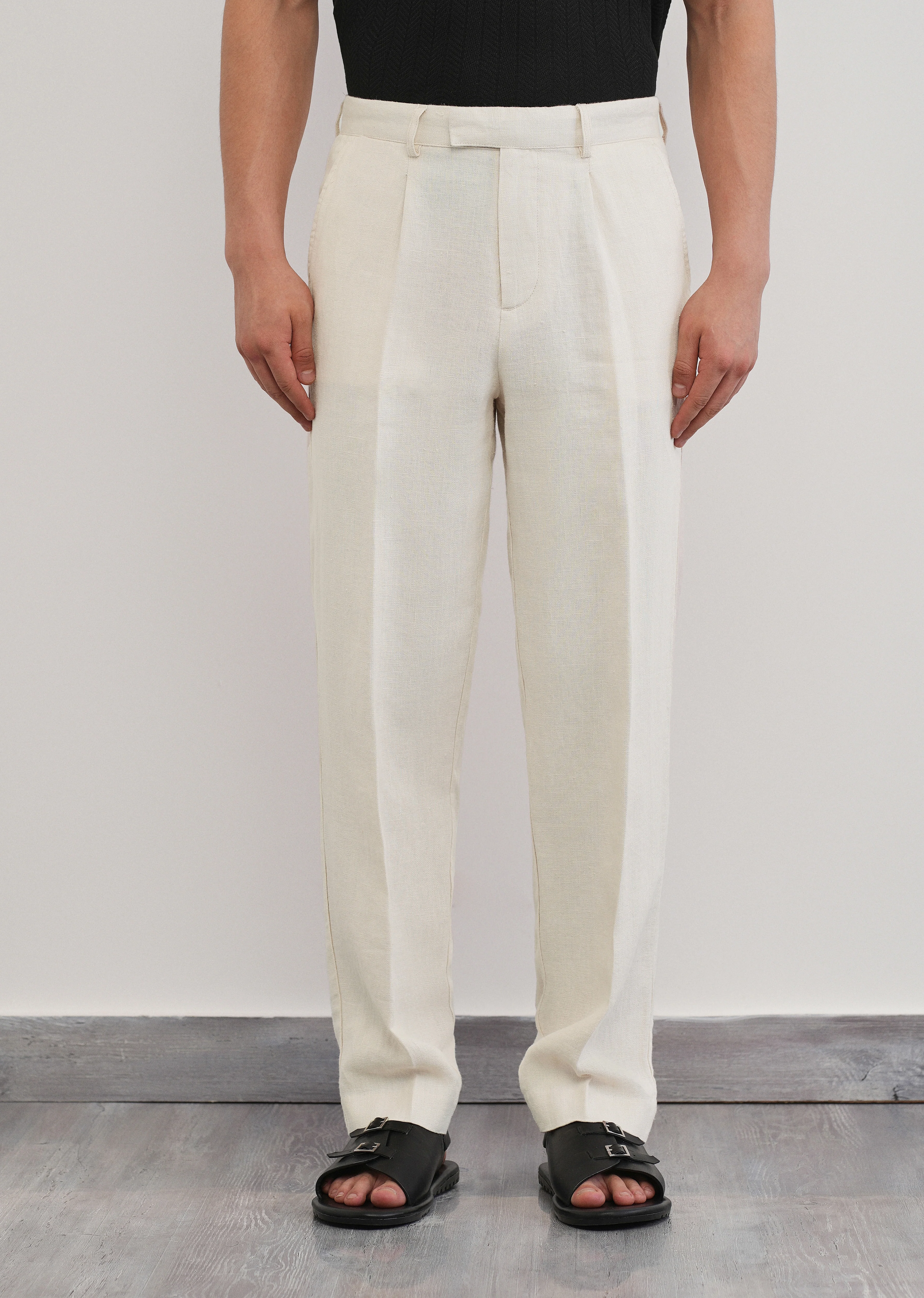 100% Pure Linen Ivory Pant - Image 3
