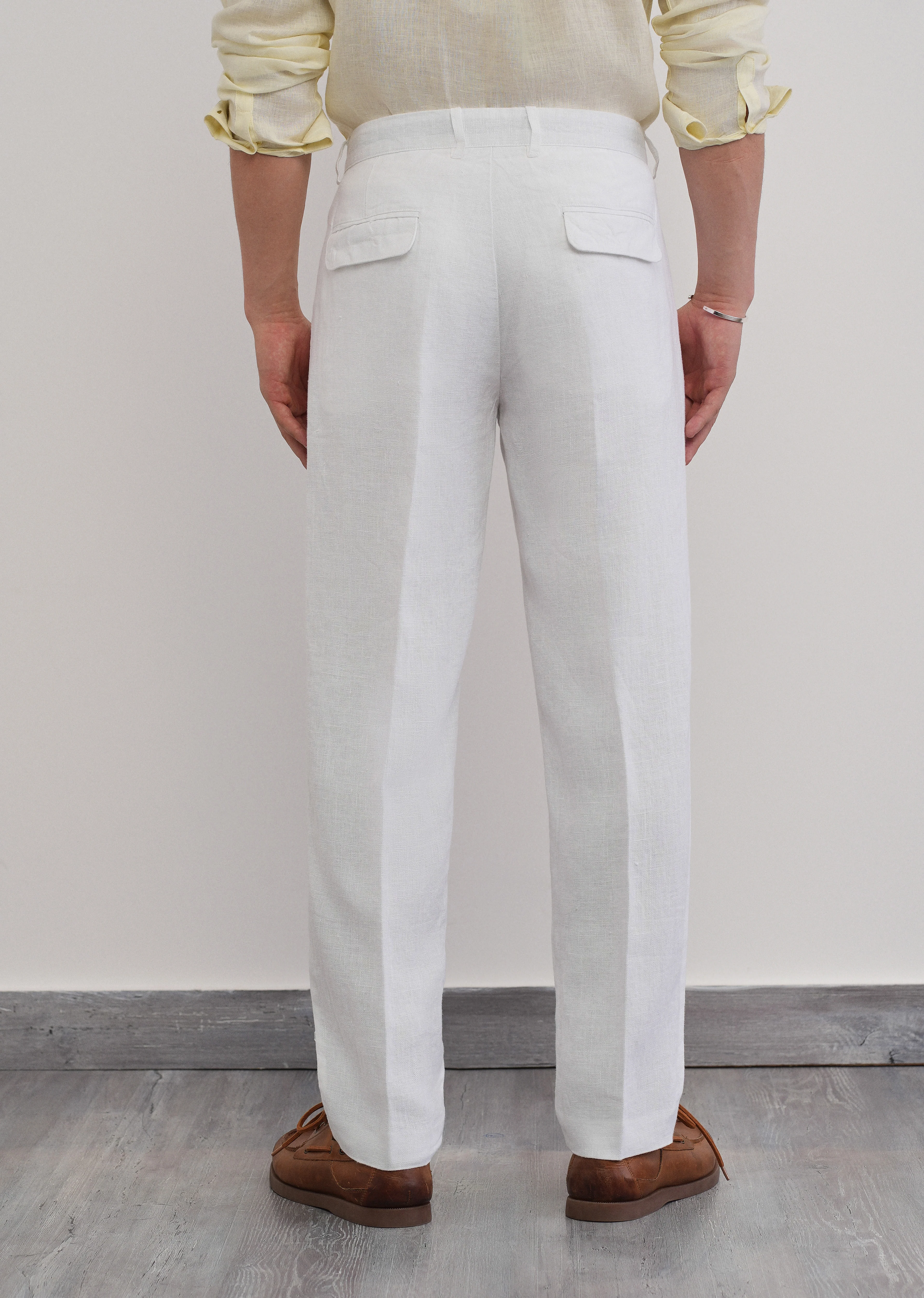 100% Pure Linen White Pant - Image 2