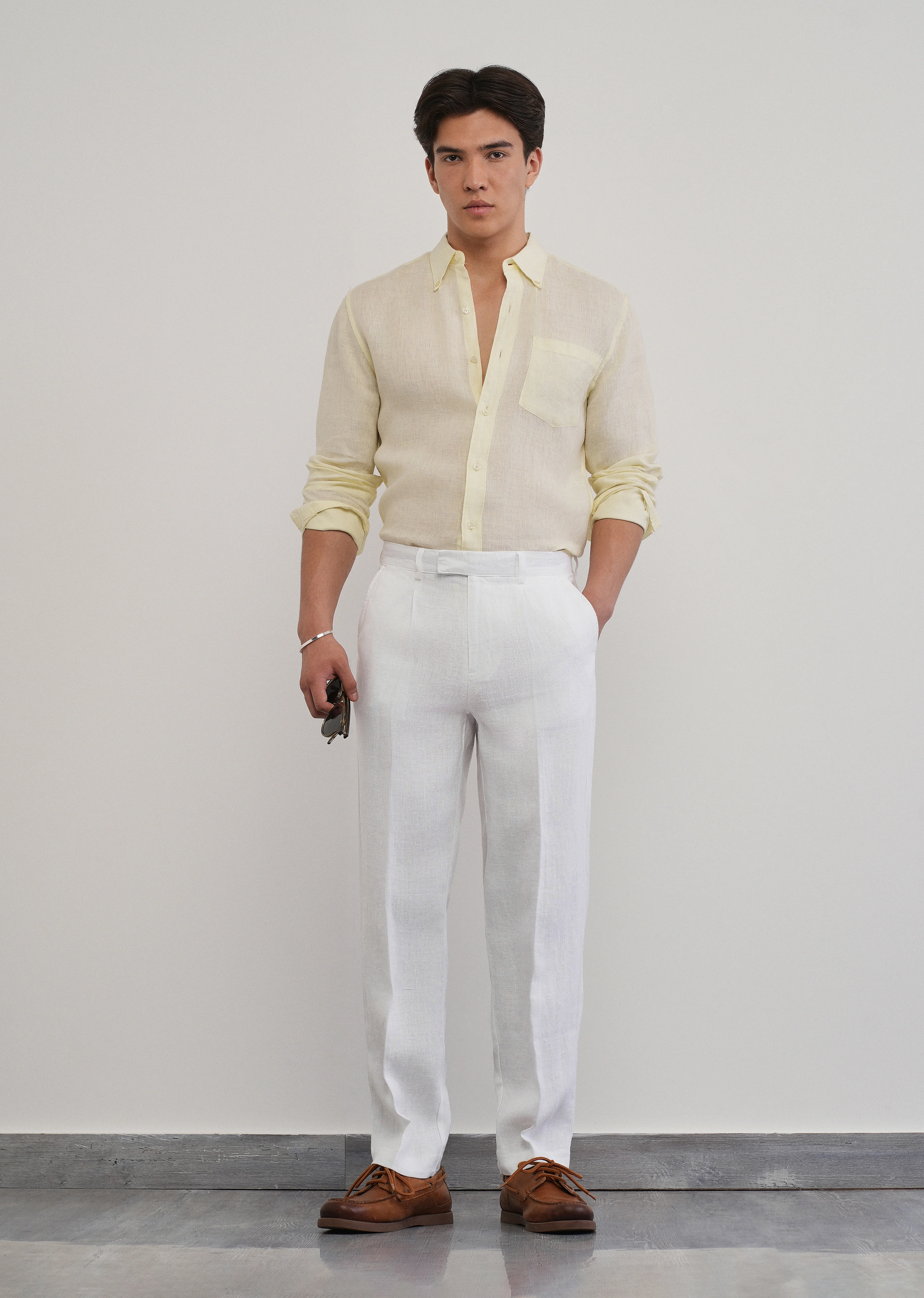 100% Pure Linen White Pant - Image 7