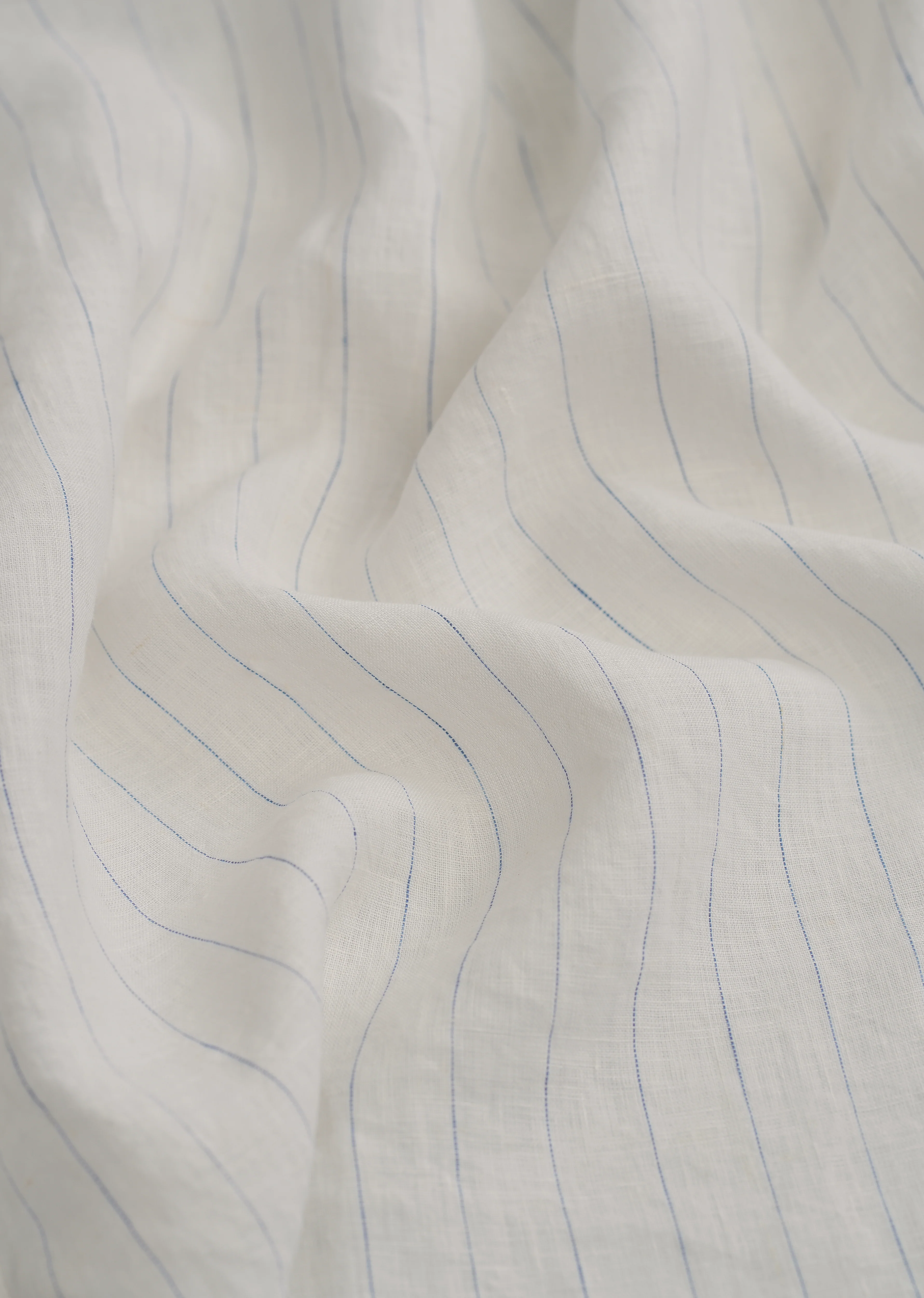 100% Linen Ivory Stripe Shirt - Image 2