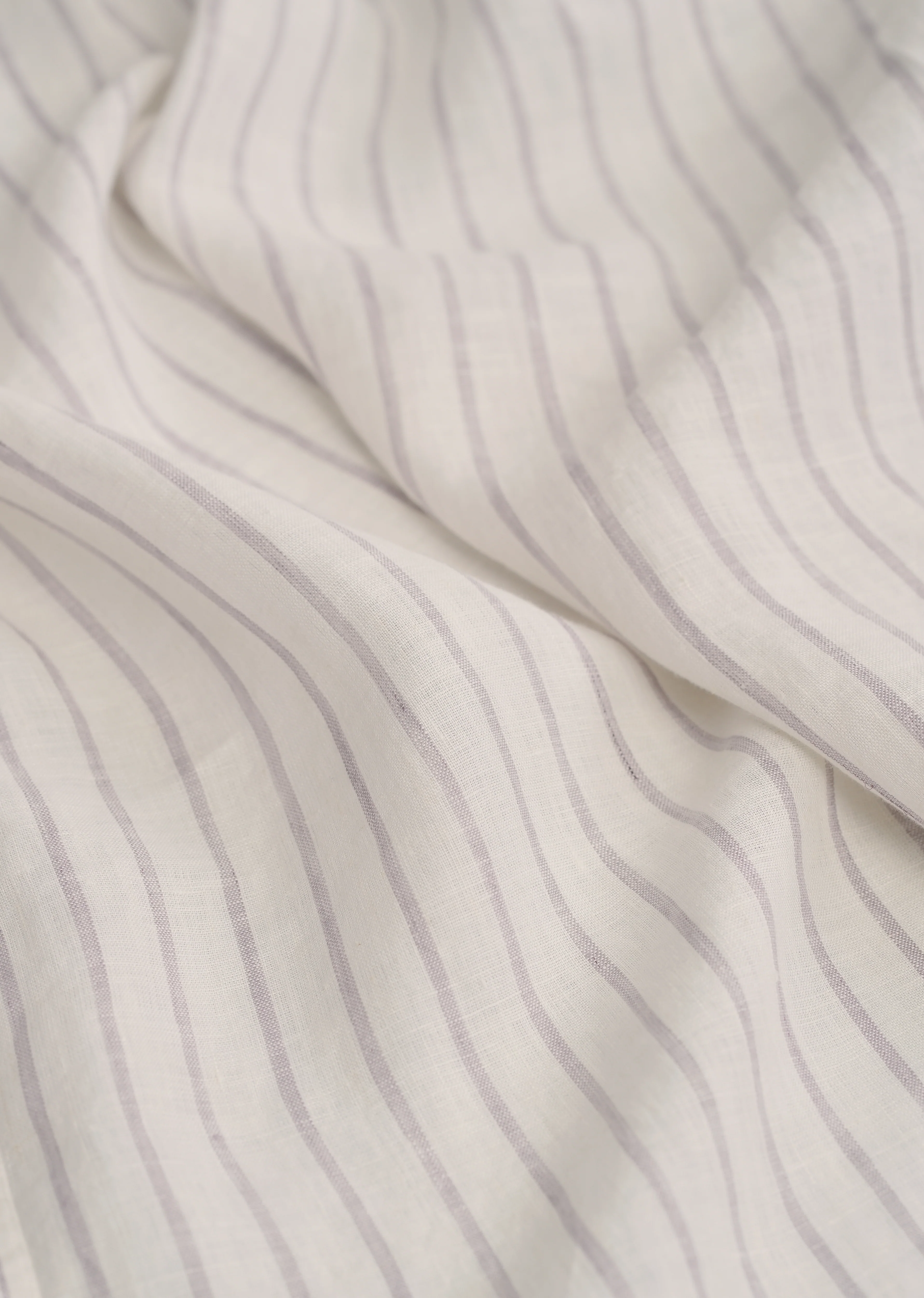 100% Linen Lavender Stripe Shirt - Image 2