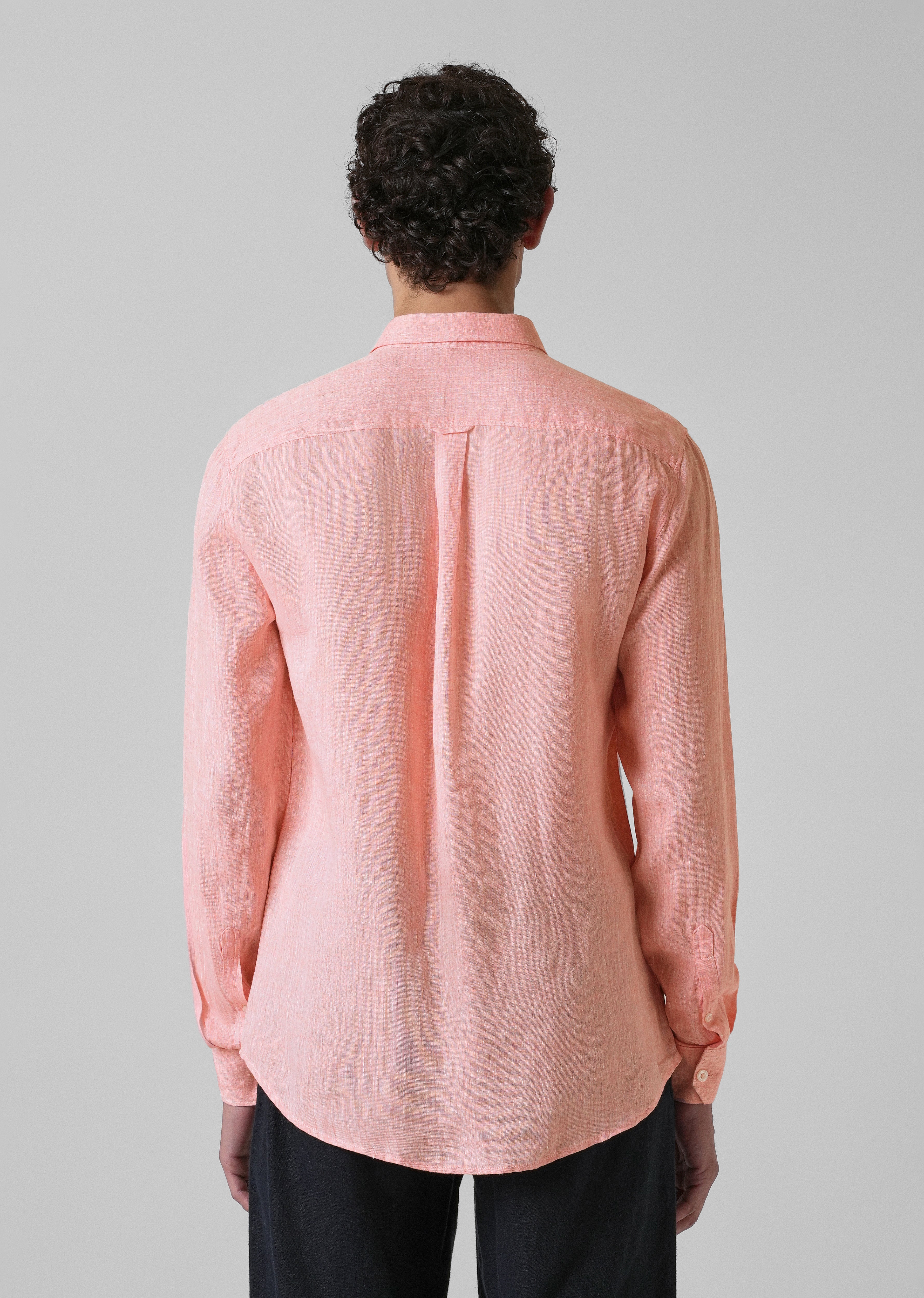 100% Pure Irish Light Peach Linen Shirt - Image 2