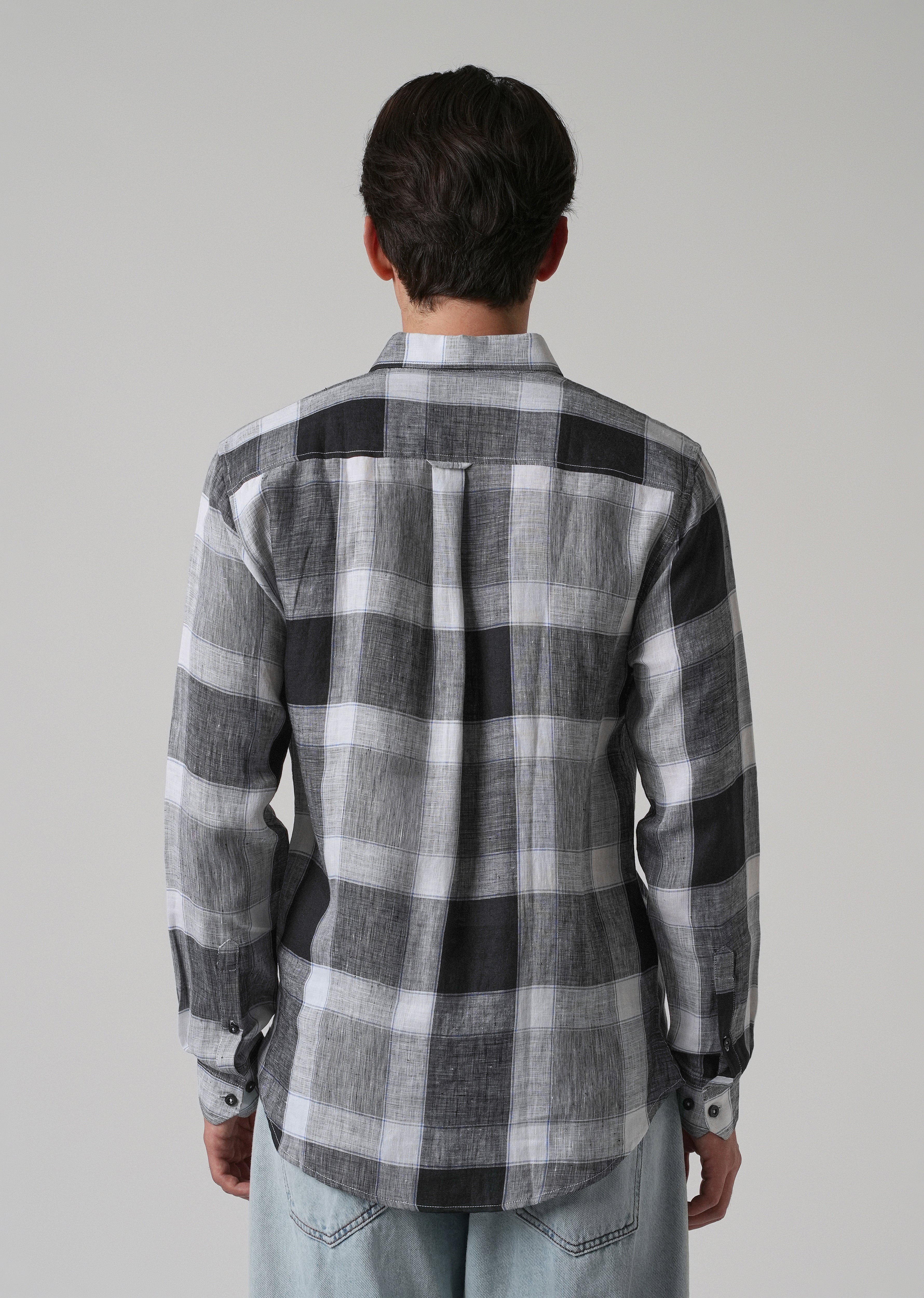 100% Pure Irish Linen Checks Shirt - Image 2