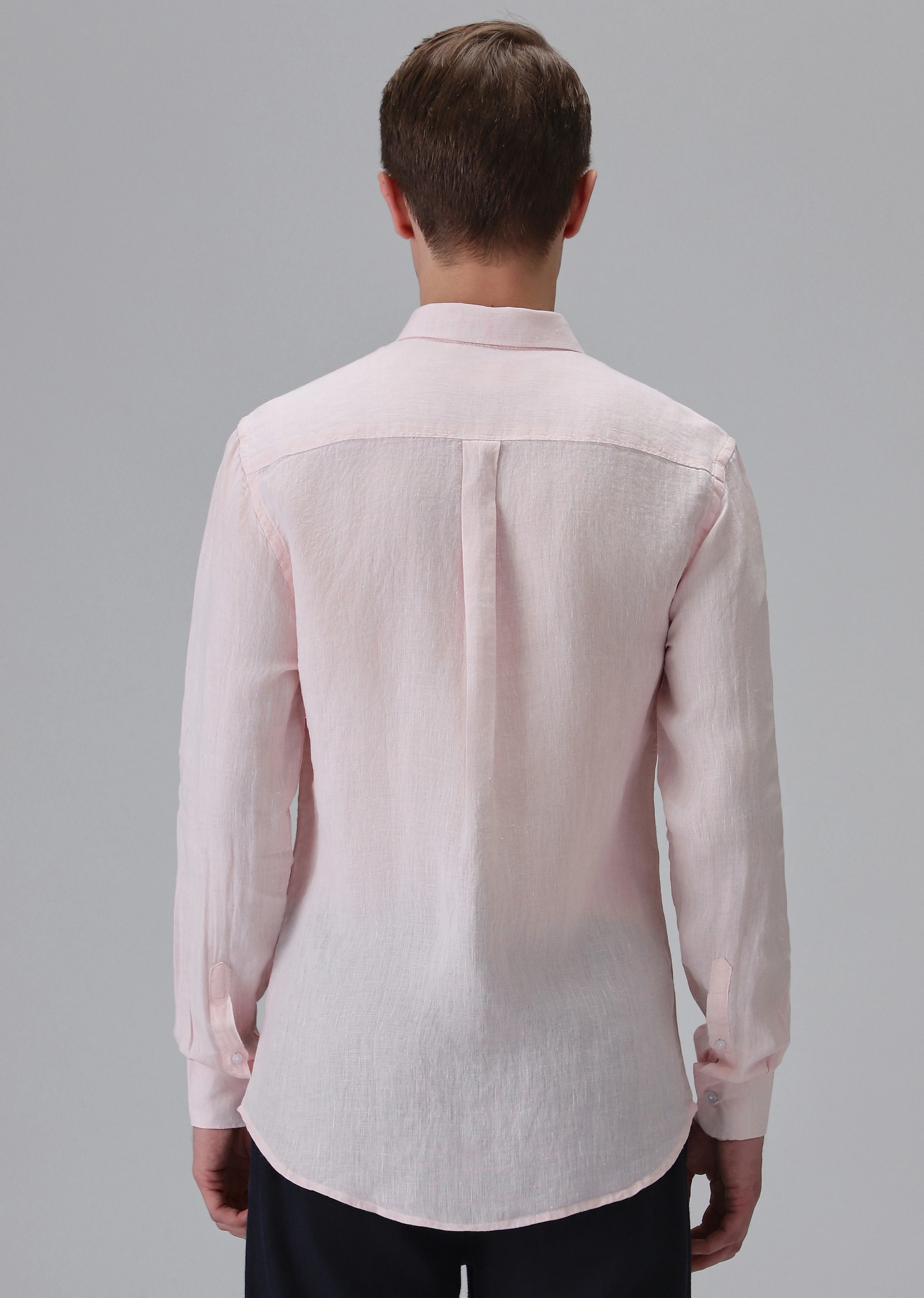 100% Pure Irish Pastel Pink Linen Shirt - Image 2