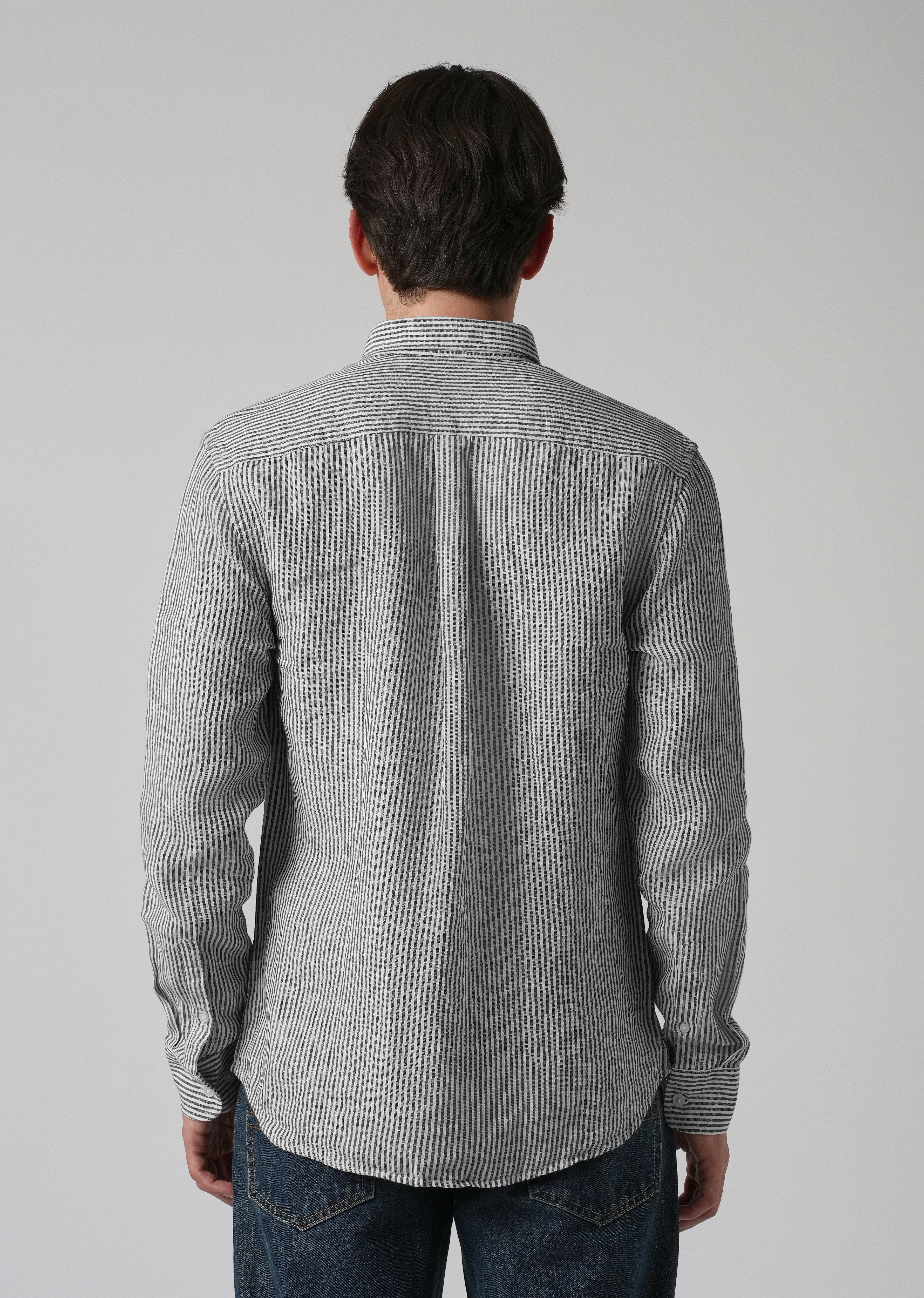 100% Pure Irish Pin Stripe Linen Shirt - Image 2