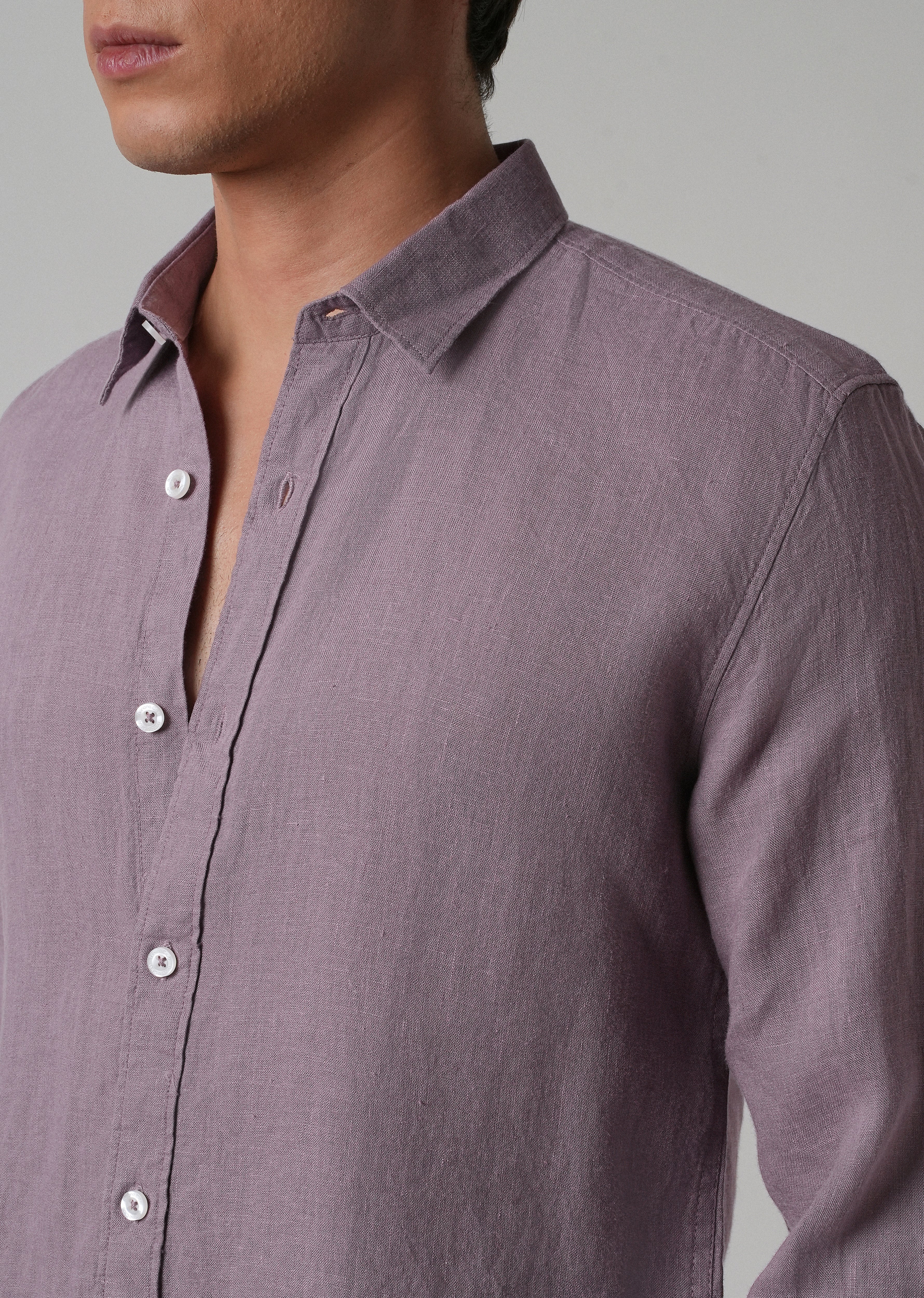 100% Pure Lavender Linen Shirt - Image 5