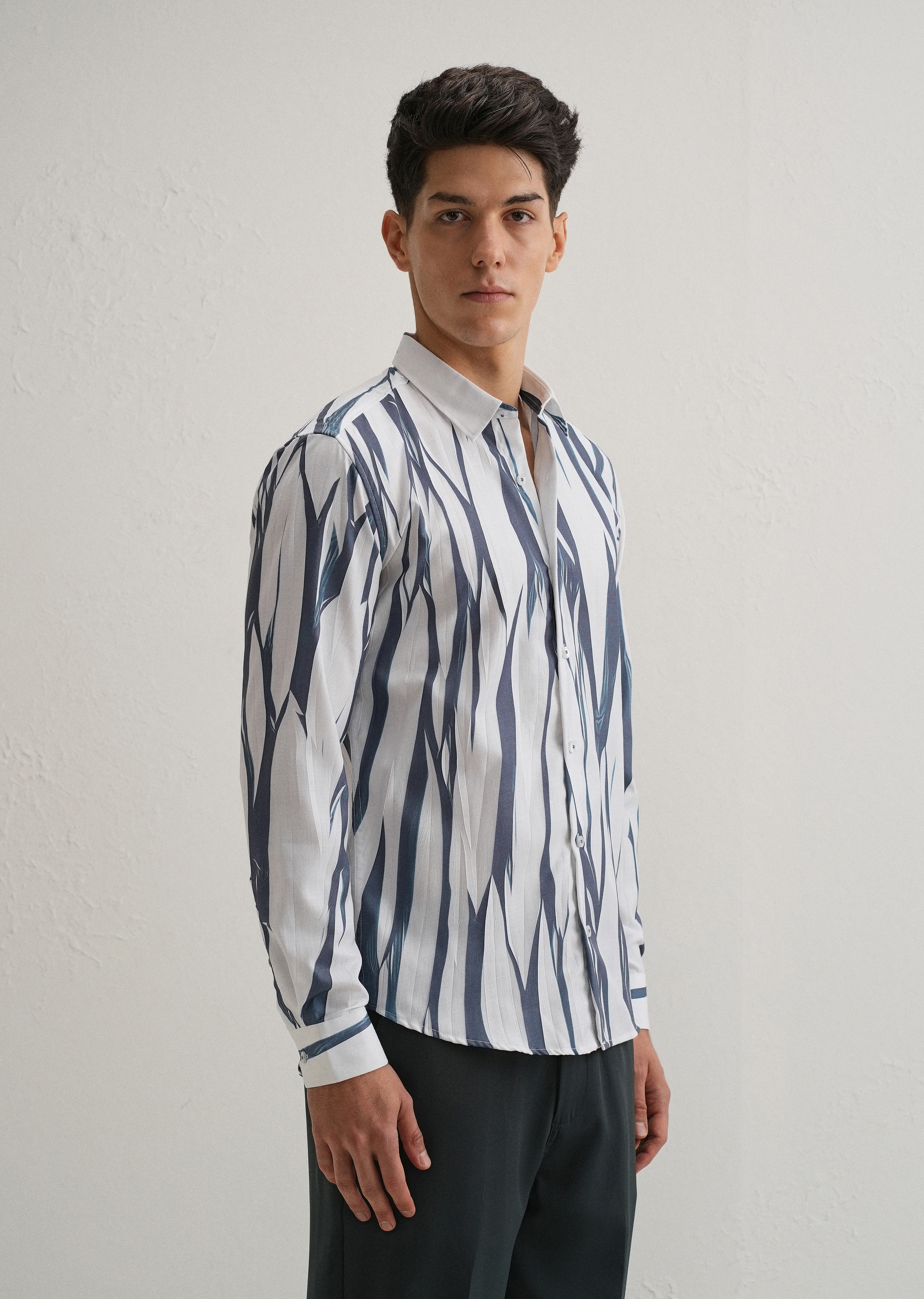 Abstract Grey Shirt - Image 4