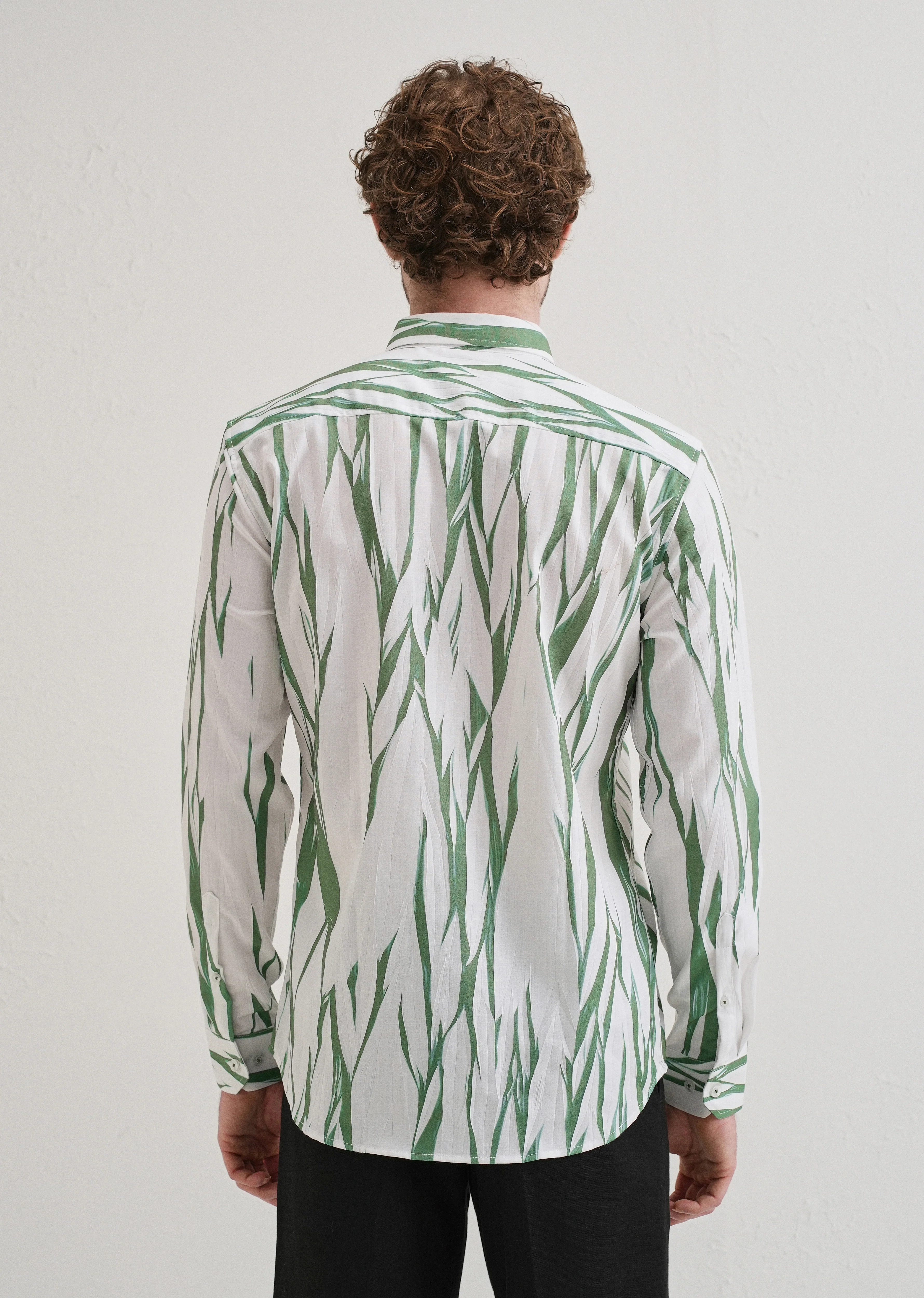 Abstract Light Green Shirt - Image 2
