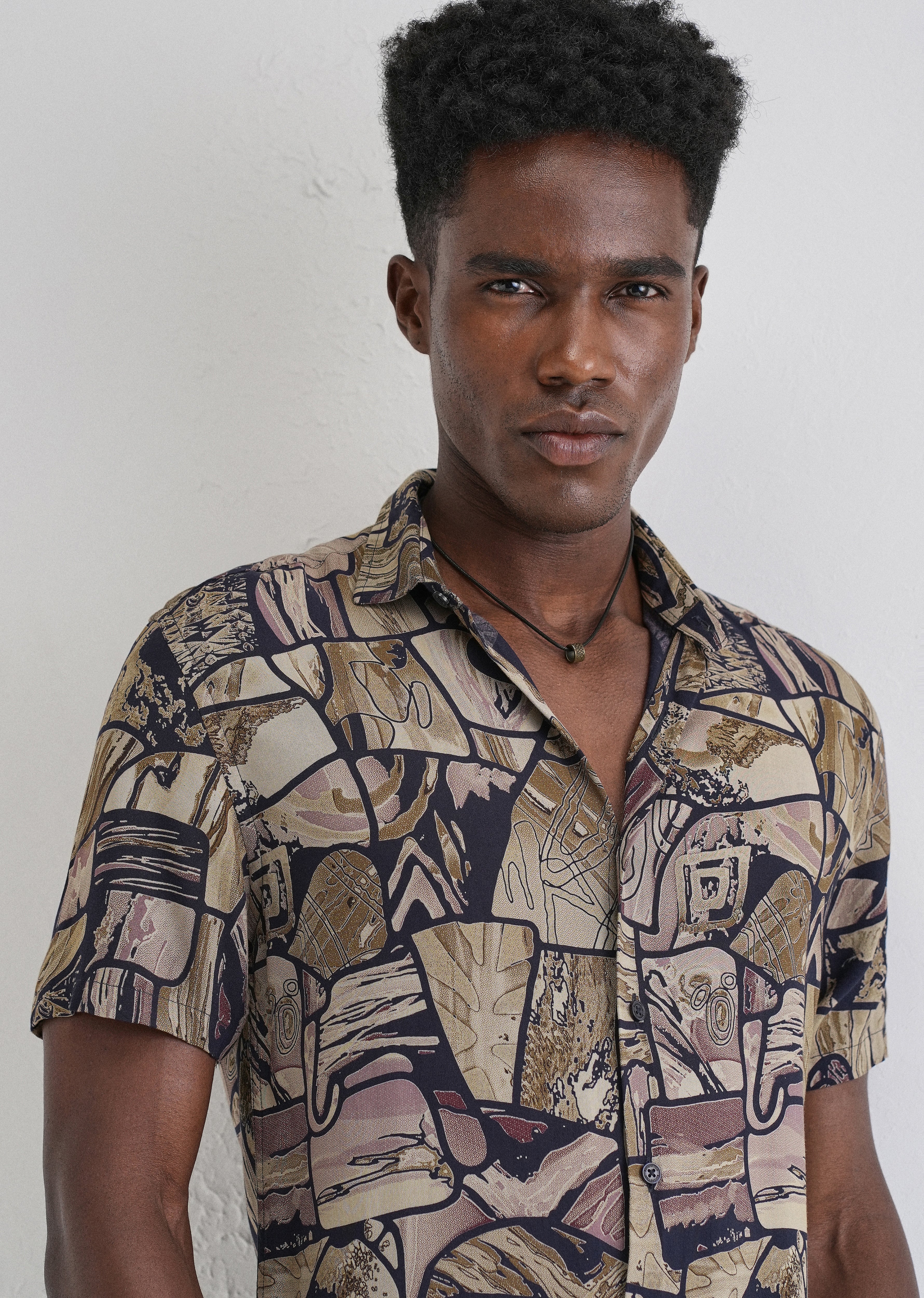 Abstract Mosaic Feather shirt - Image 5
