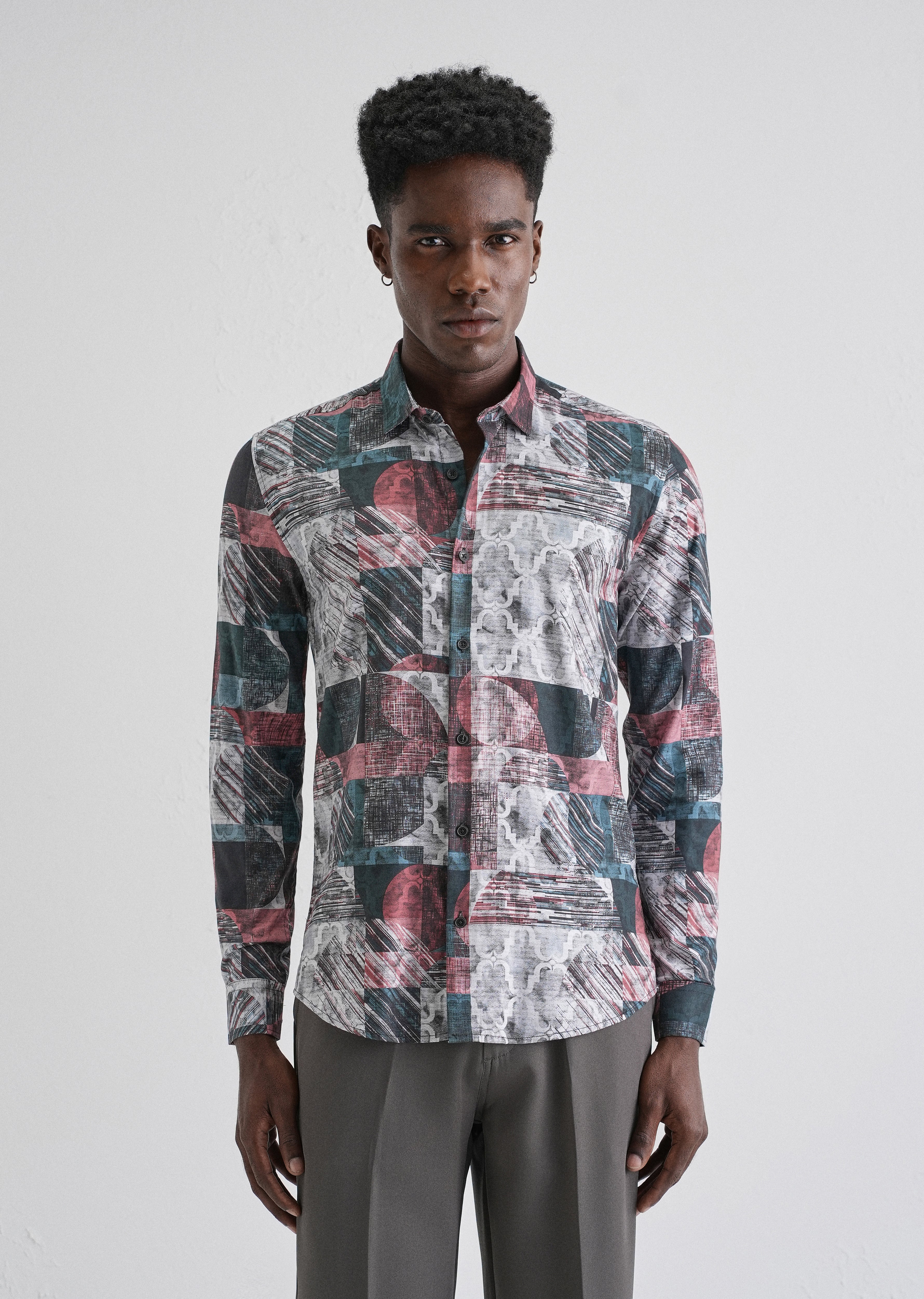 Abstract Print Full-Sleeves Shirt - Image 4
