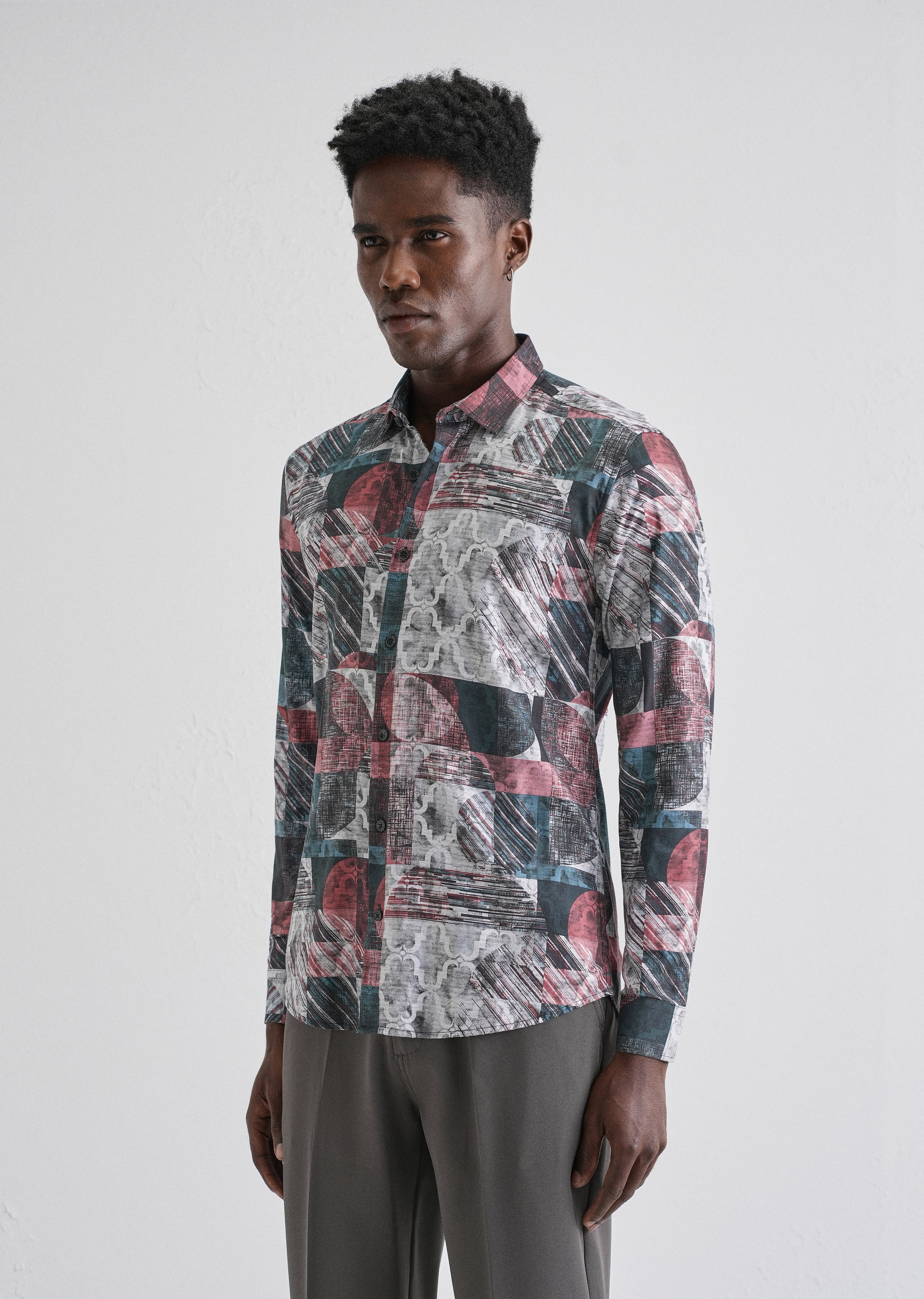 Abstract Print Full-Sleeves Shirt - Image 5
