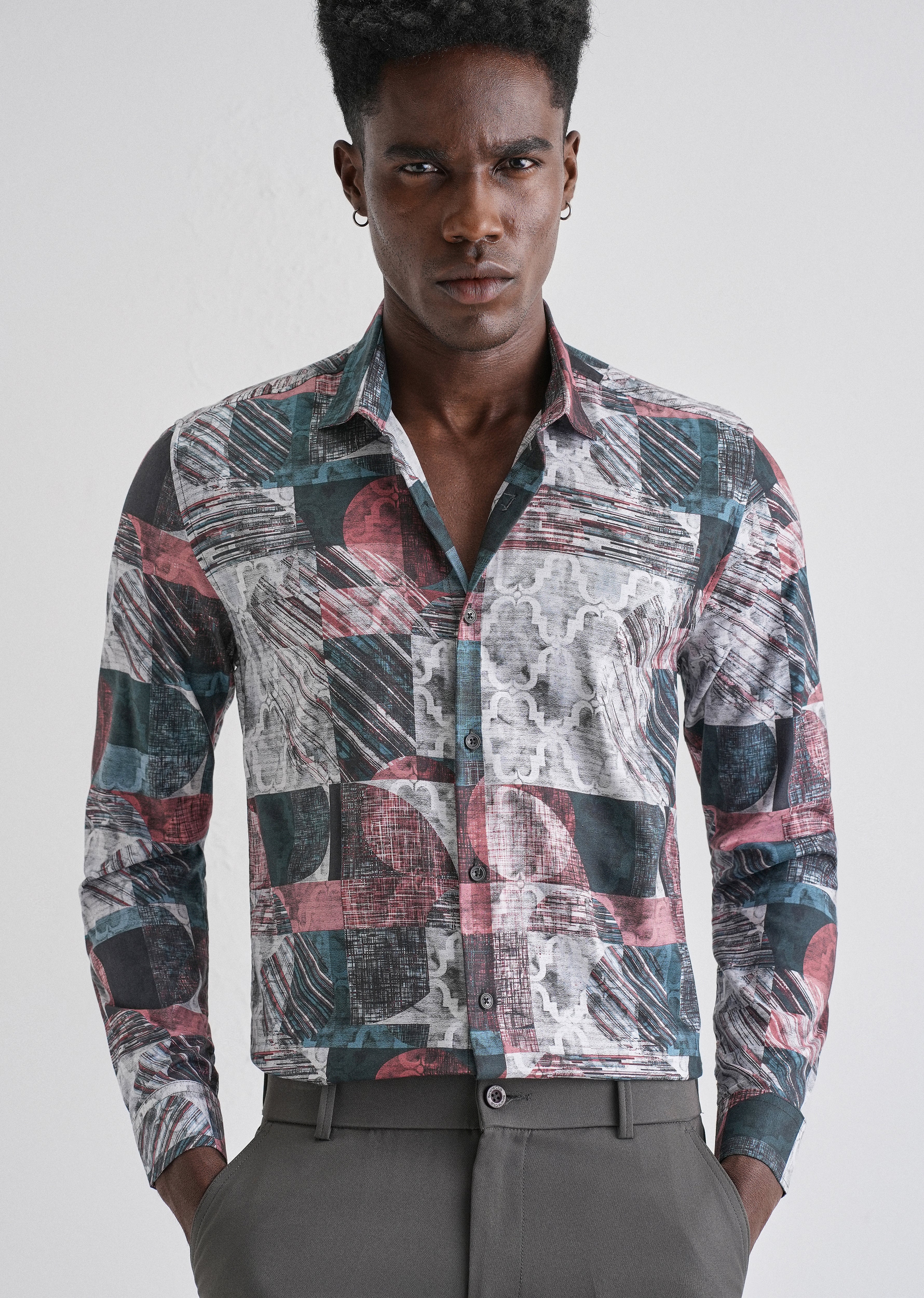 Abstract Print Full-Sleeves Shirt - Image 7