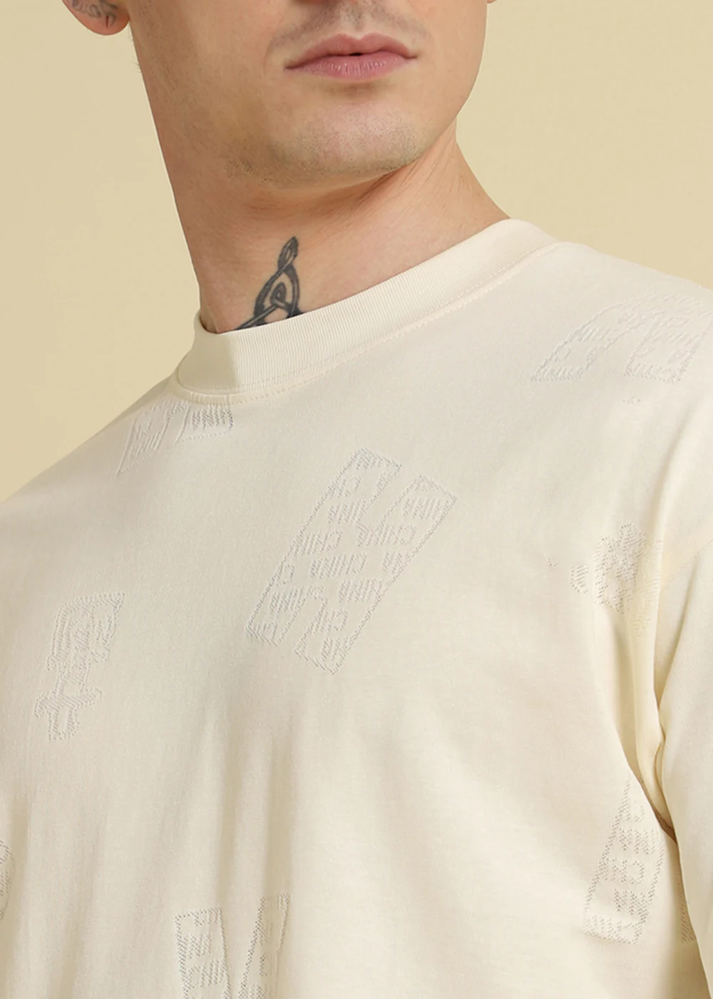 Alpha Cream Oversized T-shirt - Image 2