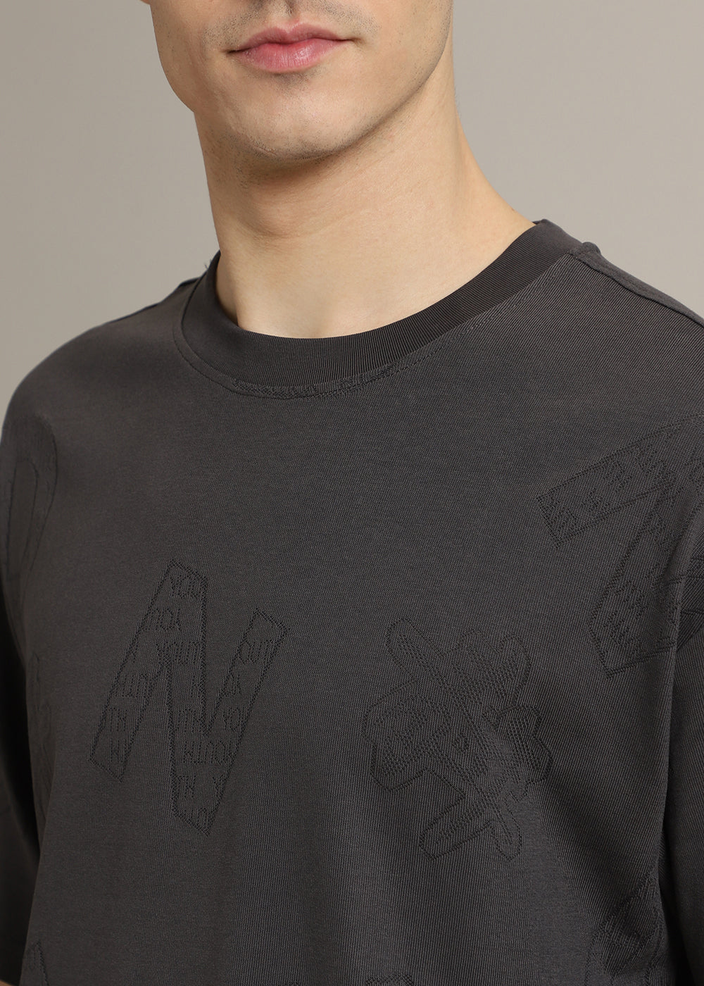 Alpha Grey Oversized T-shirt - Image 2