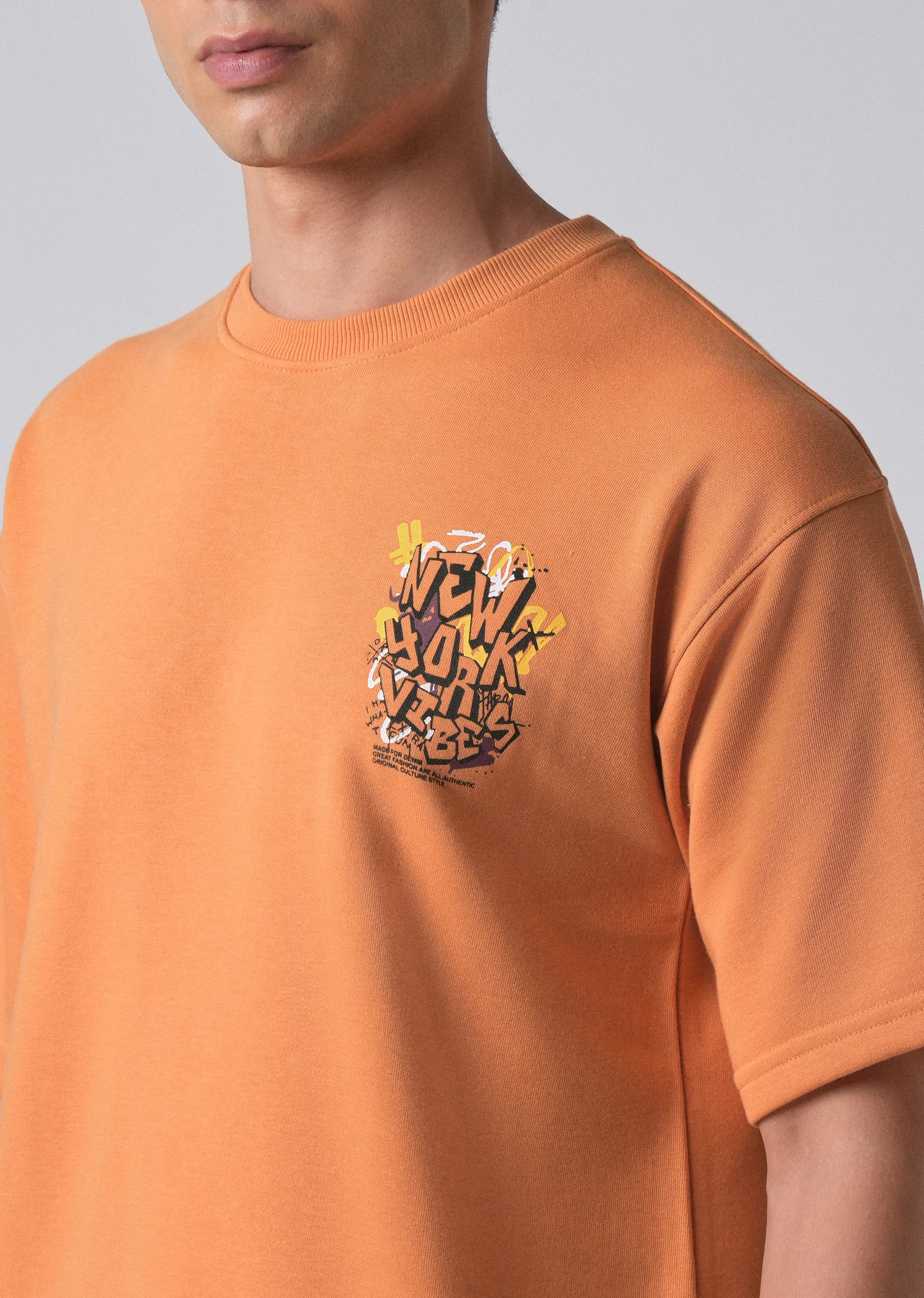Apricot Orange Oversized T-shirt - Image 2