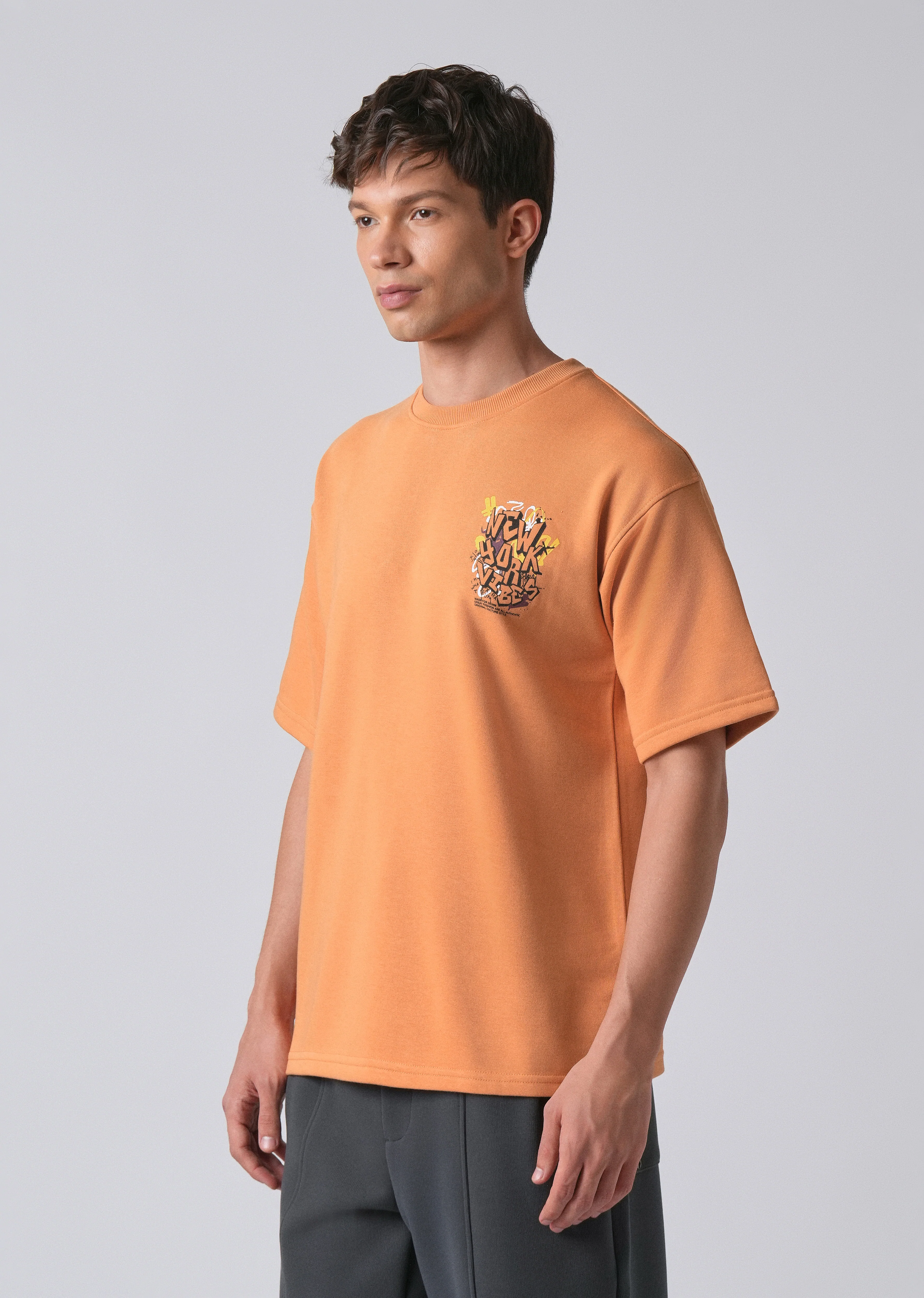 Apricot Orange Oversized T-shirt - Image 4