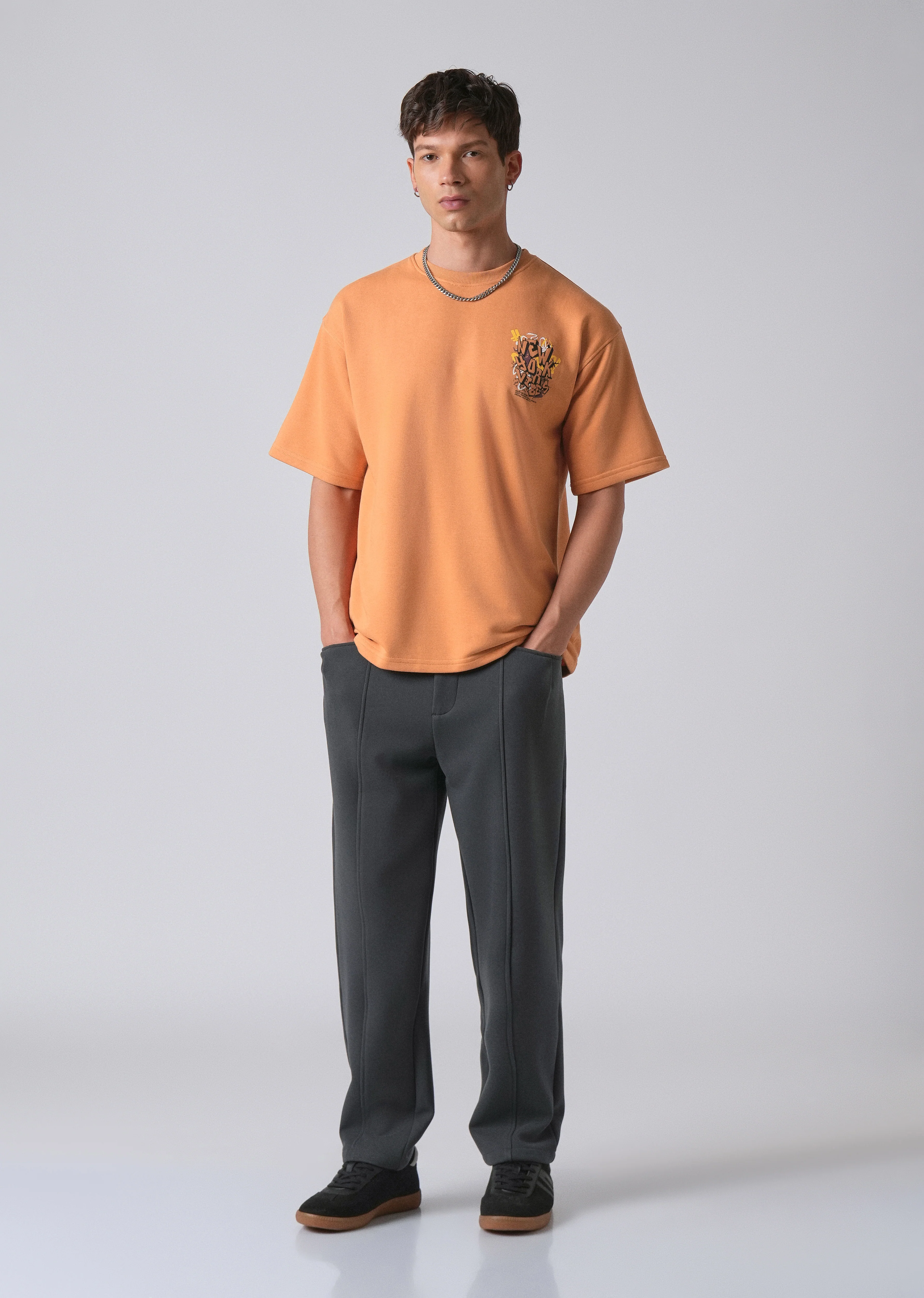 Apricot Orange Oversized T-shirt - Image 6