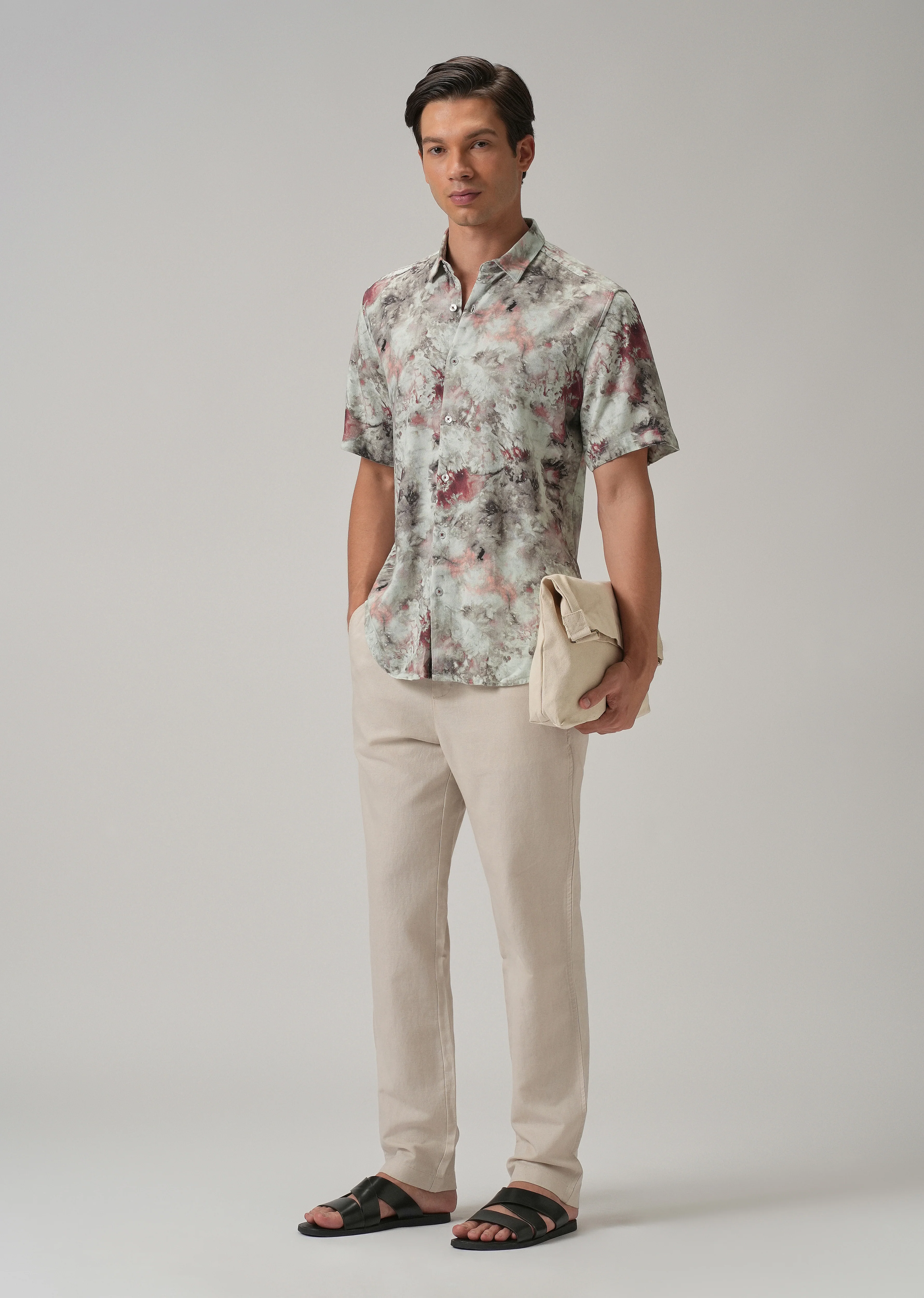 Aquarelle Abstract Half Sleeve shirt - Image 6