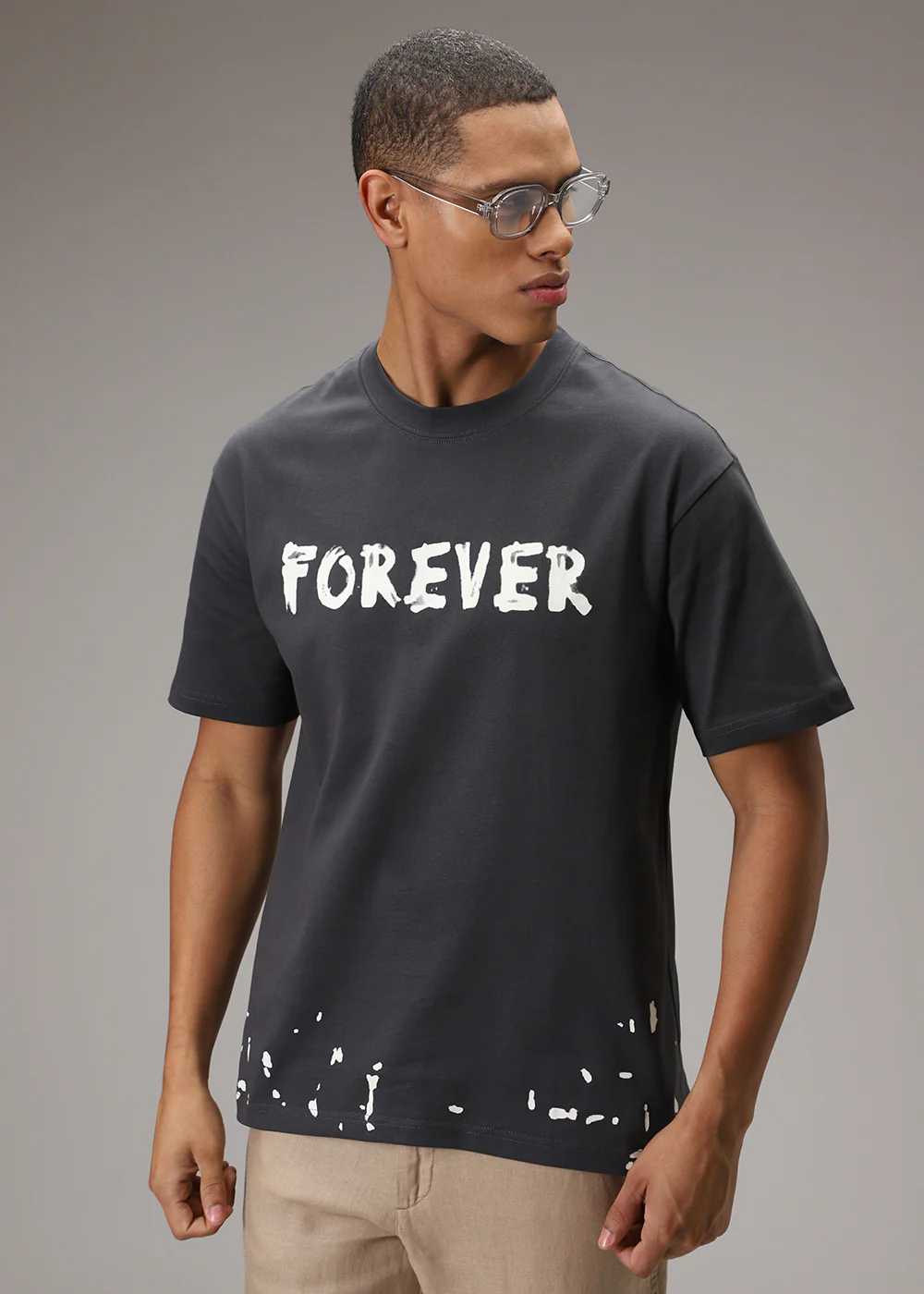 Artistic Array Grey Oversized T-shirt - Image 5