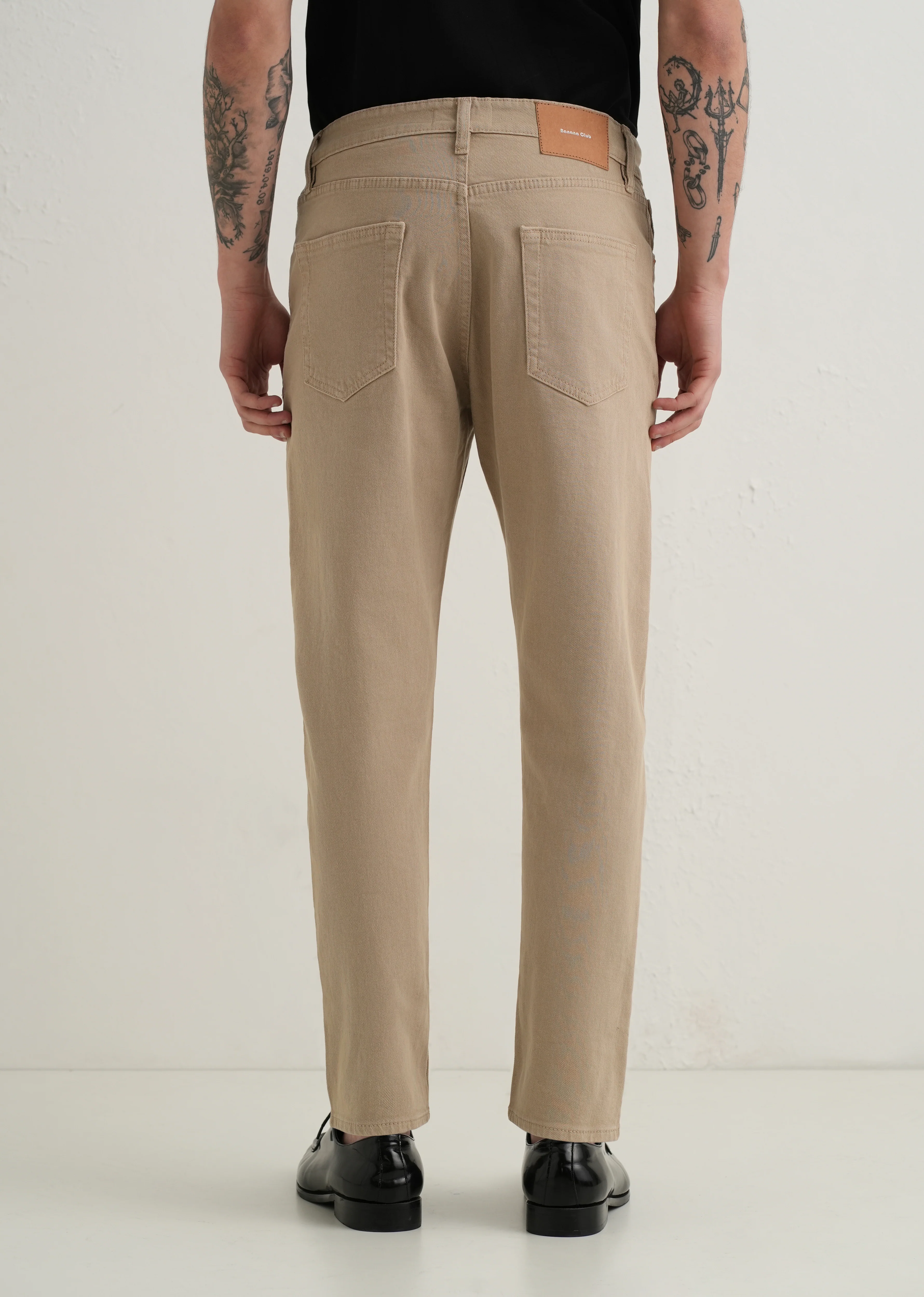 Ash Beige Carrot Fit Denim - Image 2
