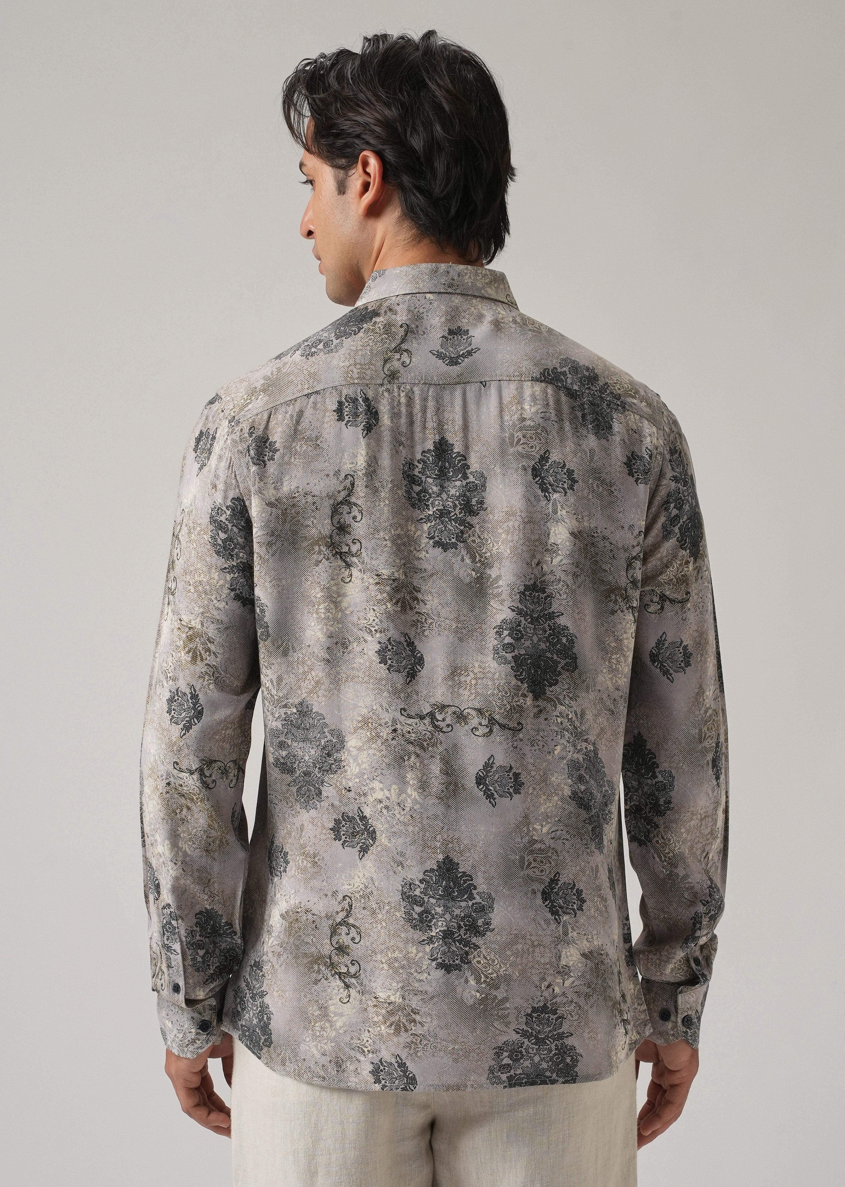 Ash Floral Print Feather Shirt - Image 2