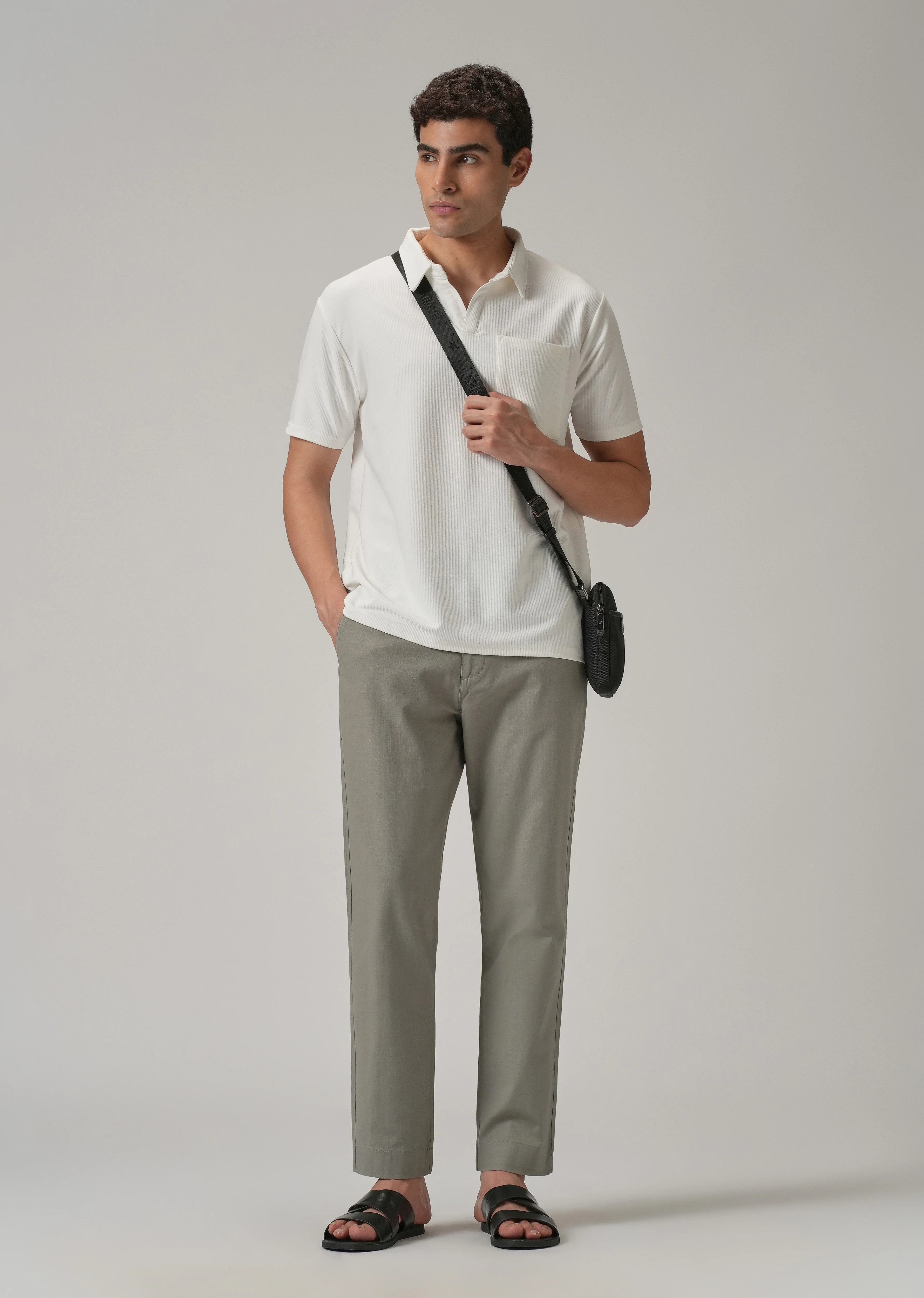 Ash Grey Cotton Trouser - Image 6