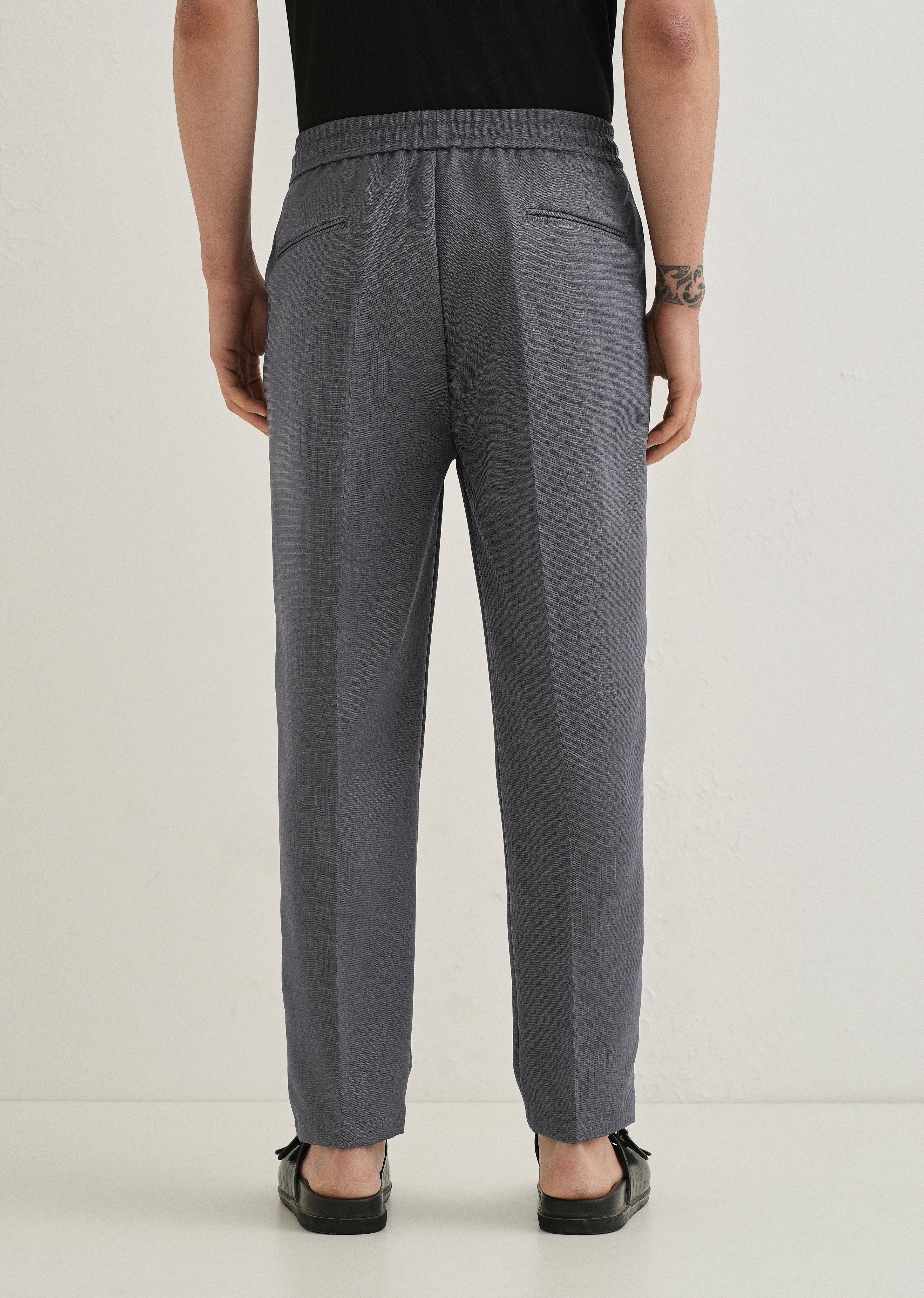 Ash Grey Pleated Korean Pant - Image 2