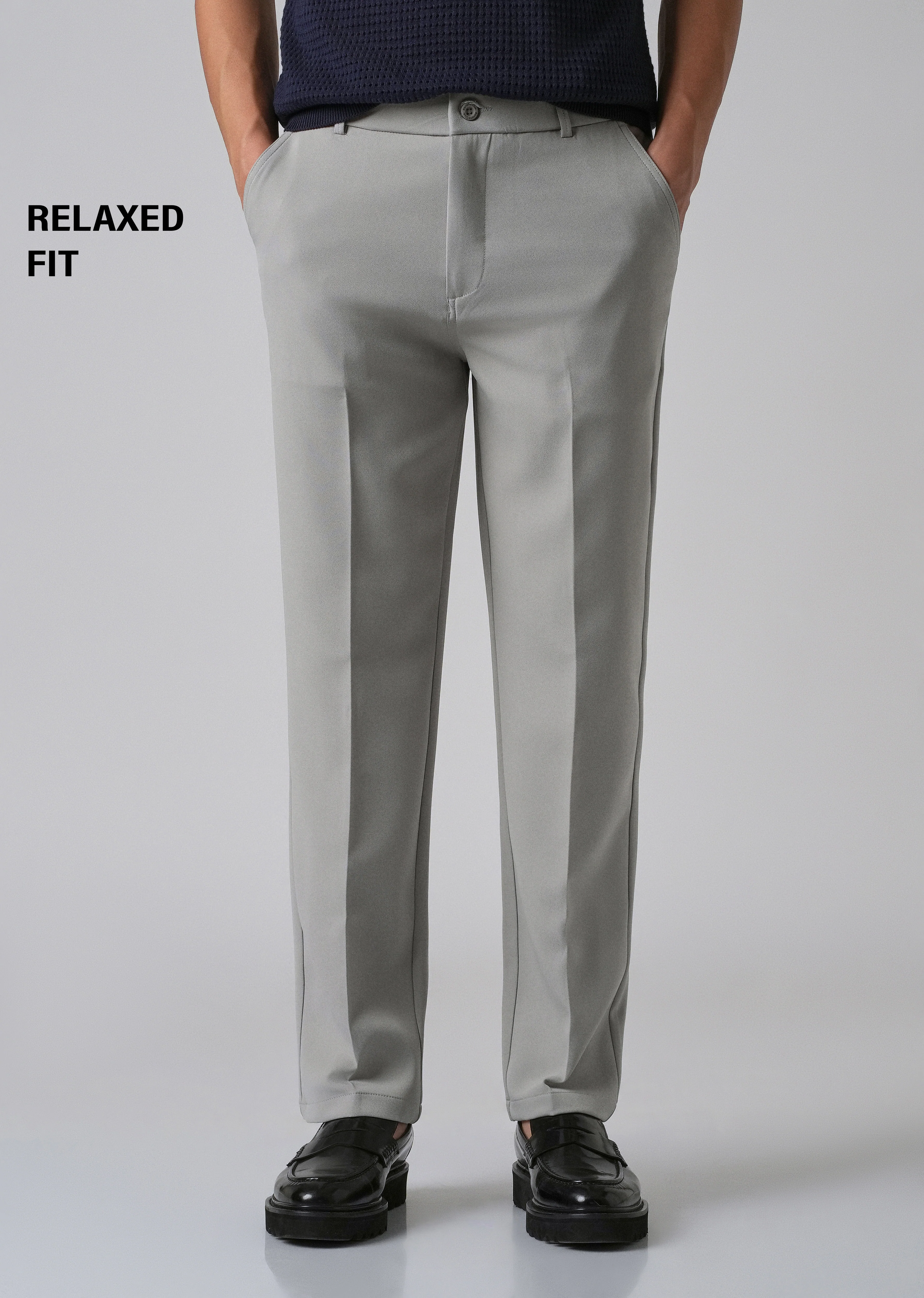 Ash Grey Relaxed Fit Trousers - Image 7