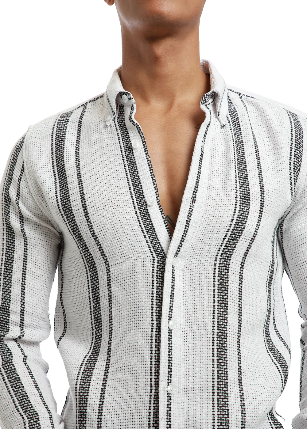 Aspect Stripe White Shirt - Image 2