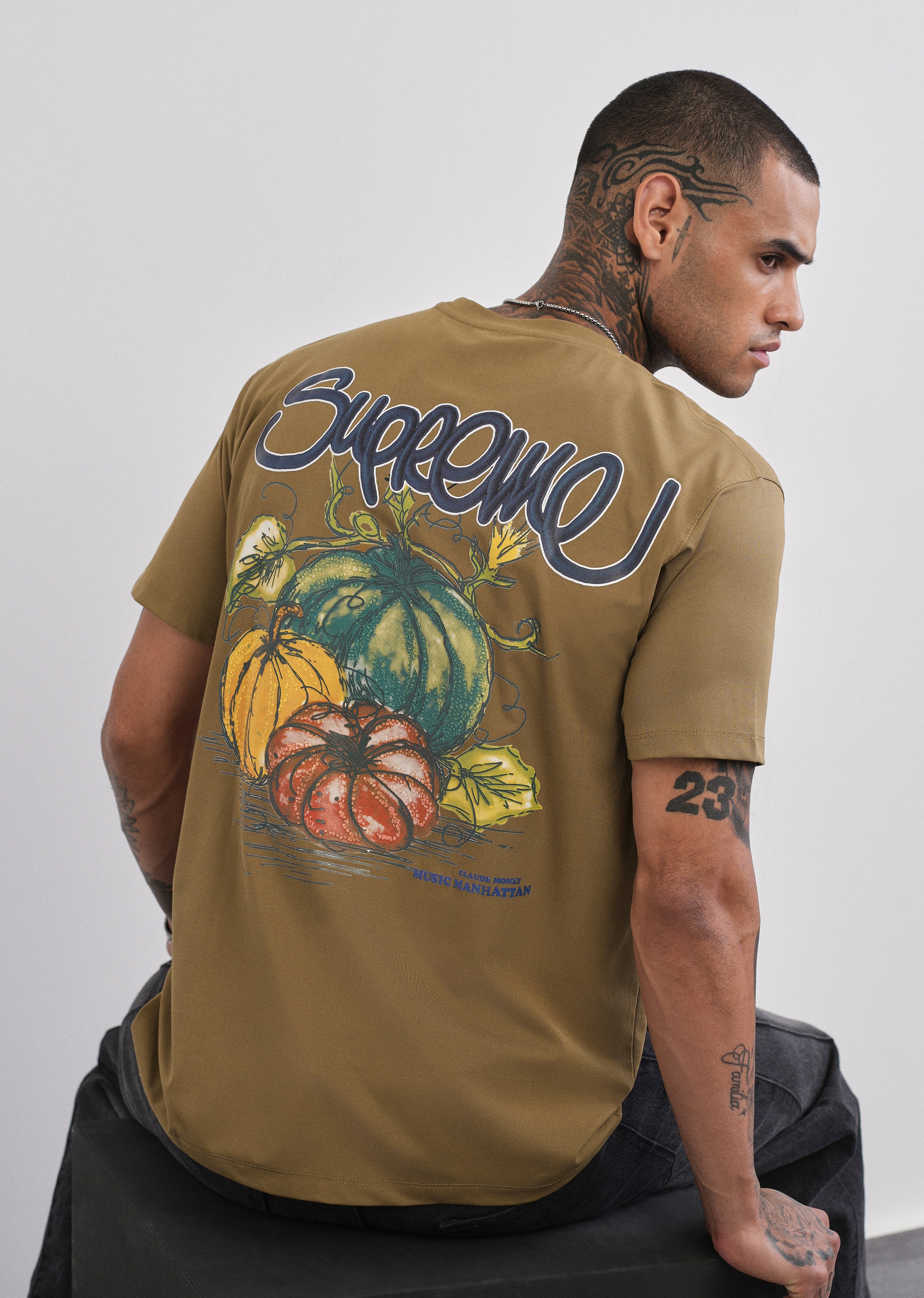 Autumn Khaki Brown T-shirt - Image 2