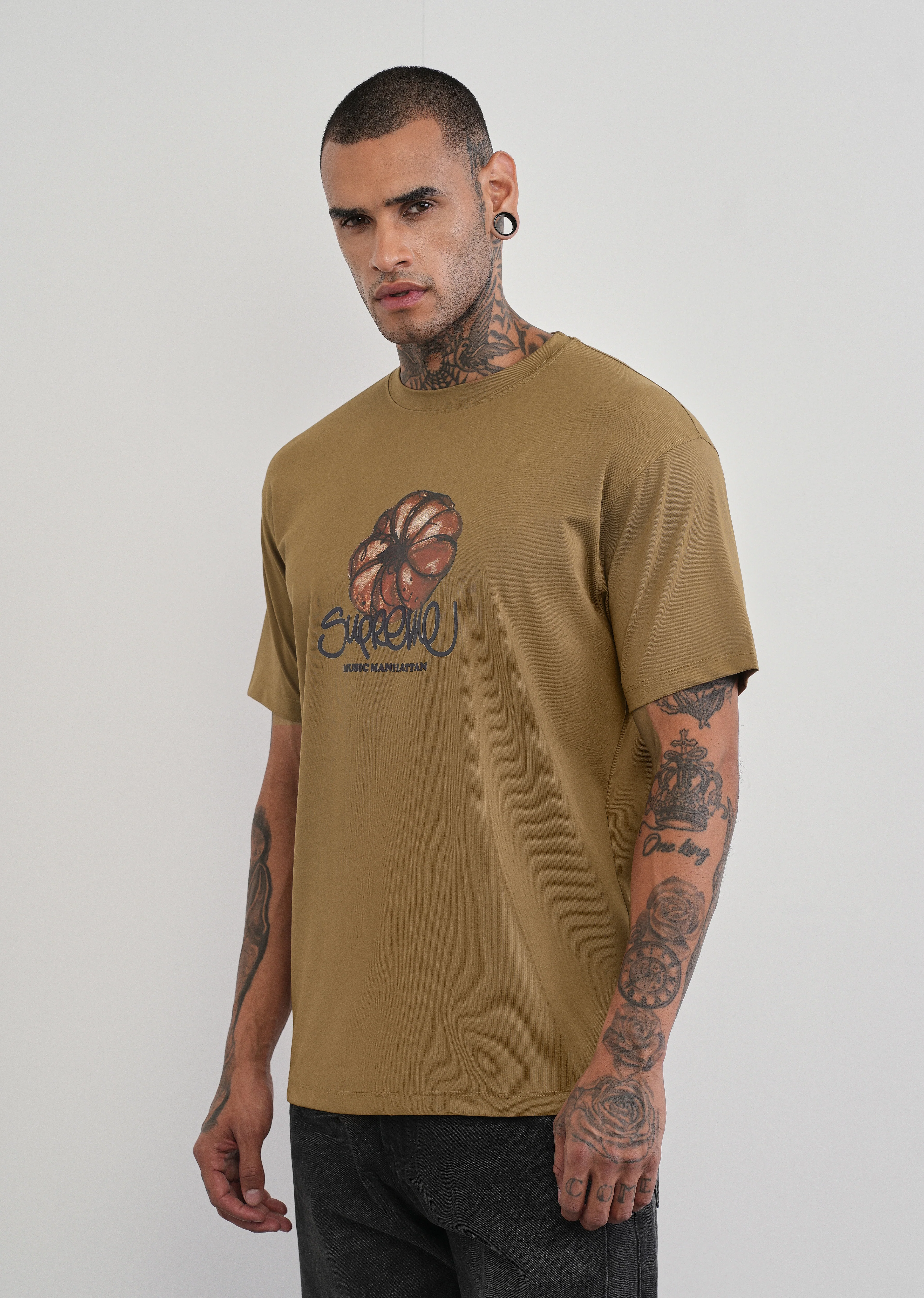 Autumn Khaki Brown T-shirt - Image 5