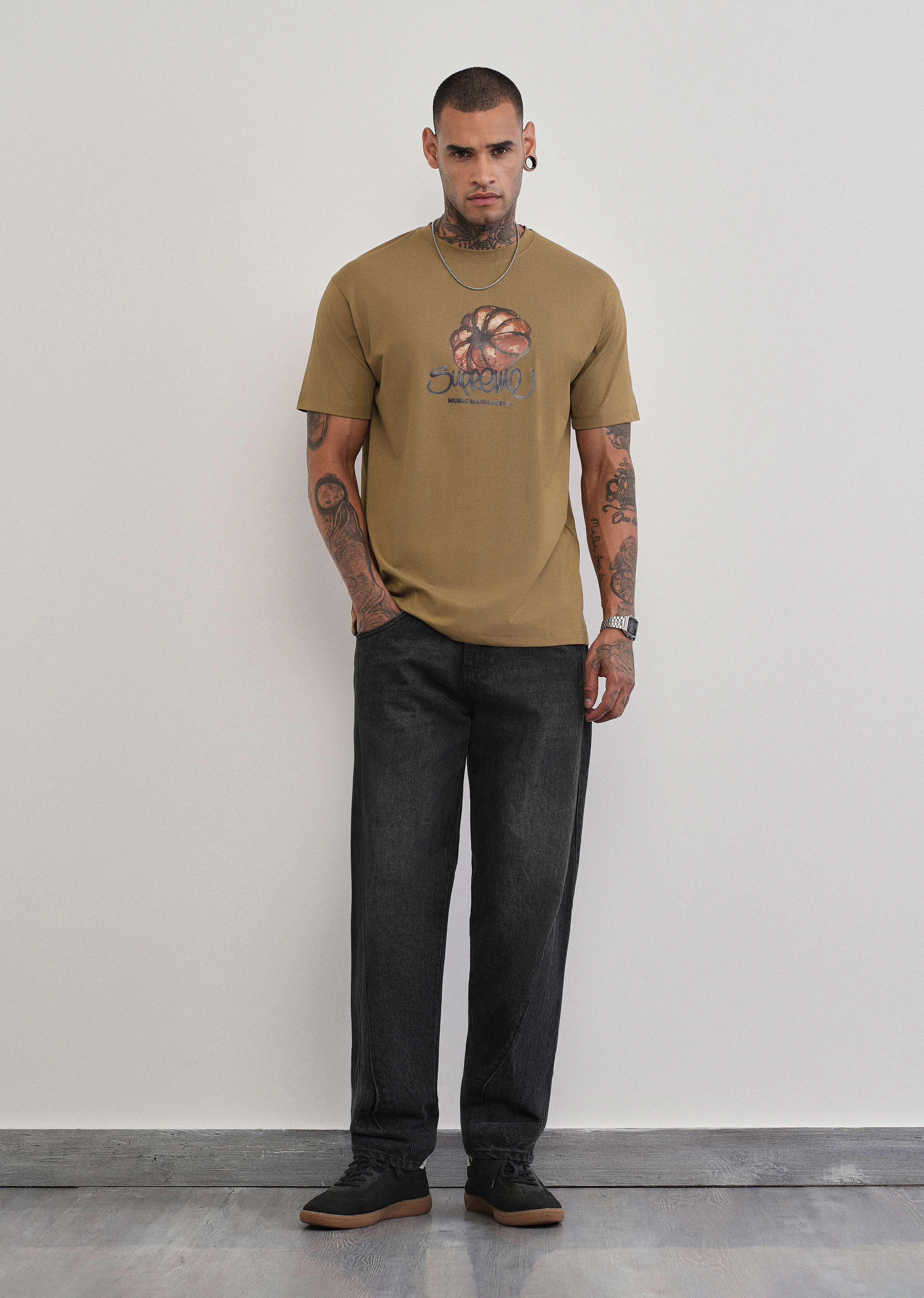 Autumn Khaki Brown T-shirt - Image 7