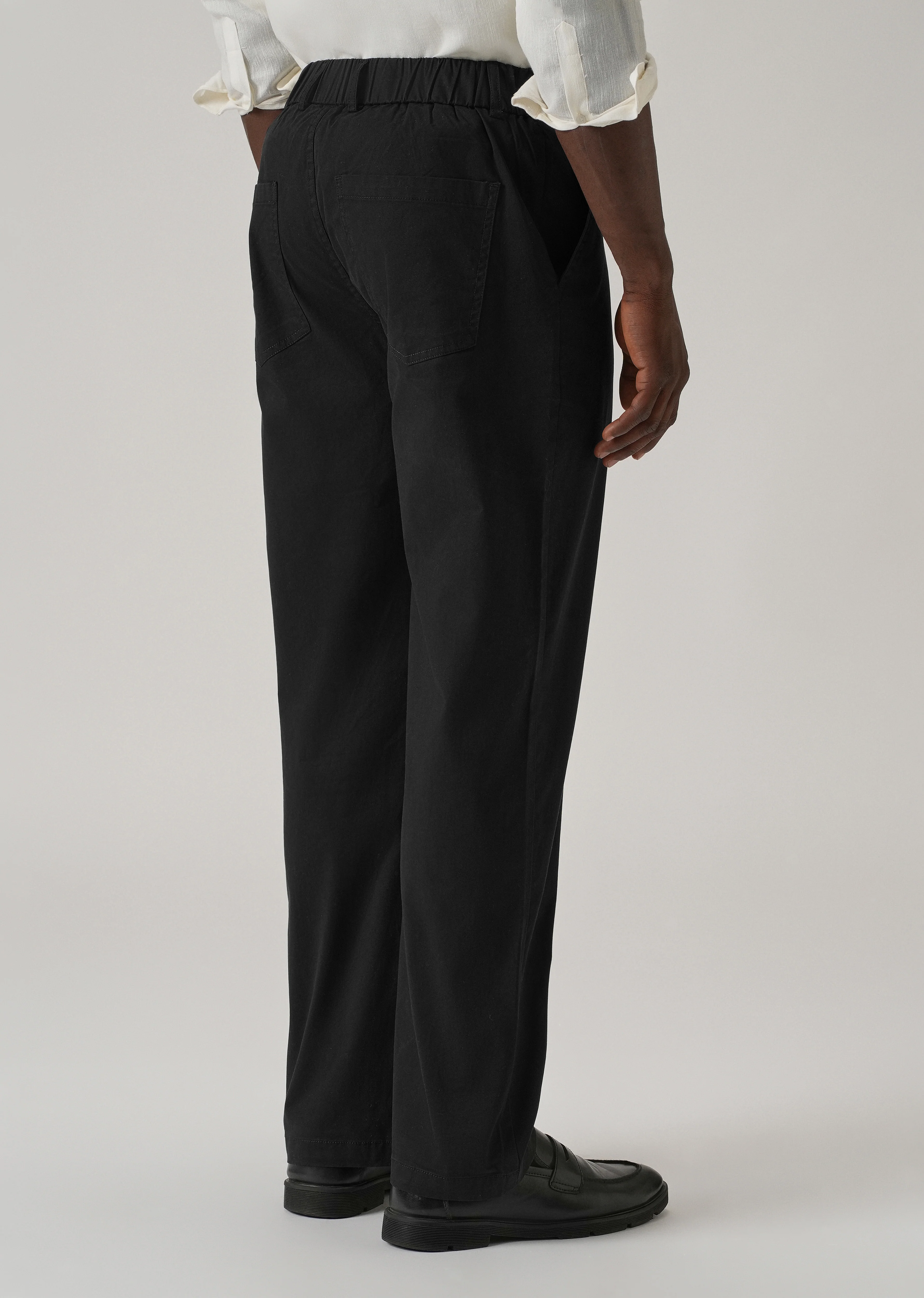 Baggy Fit Black Chinos - Image 2