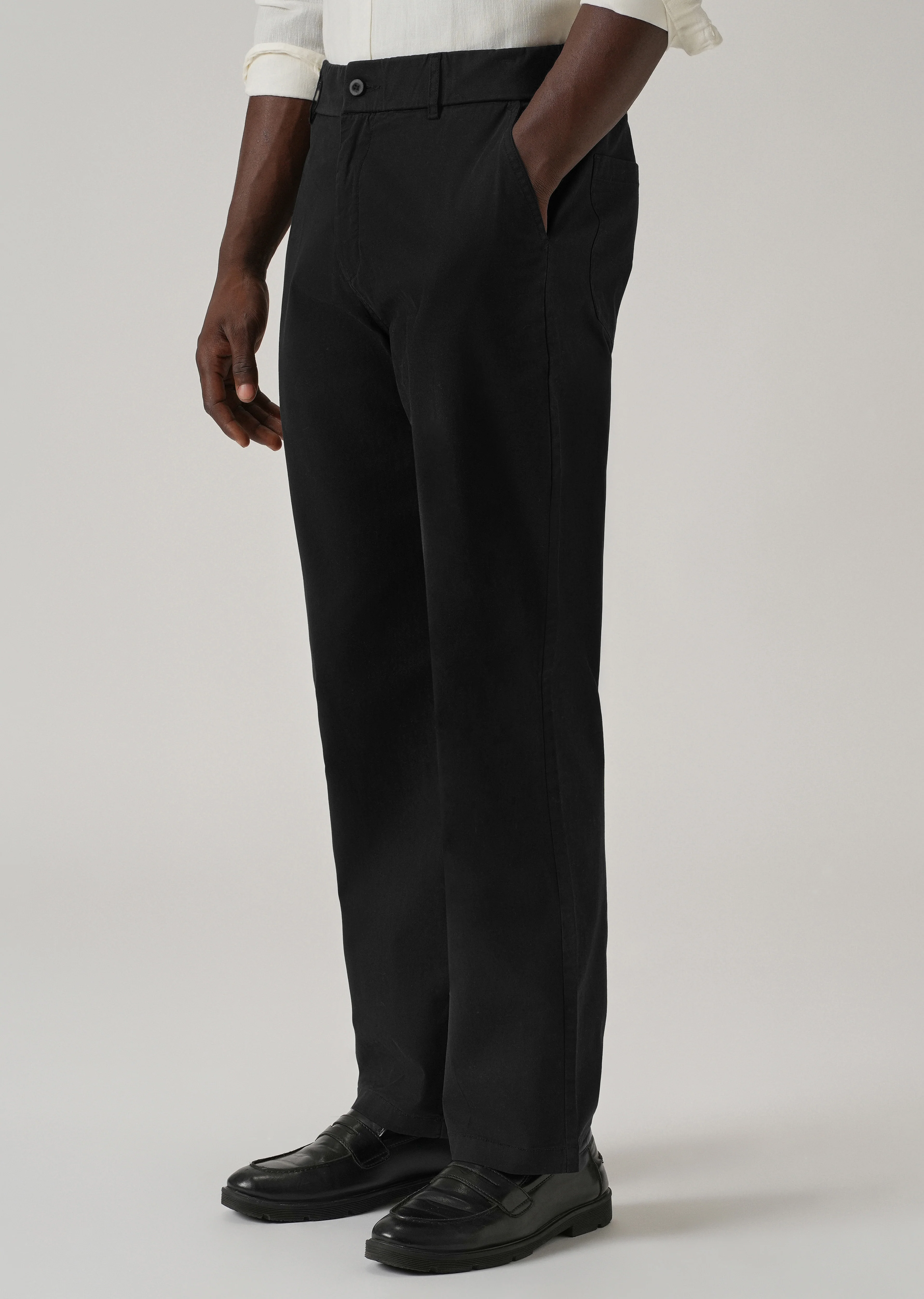 Baggy Fit Black Chinos - Image 4