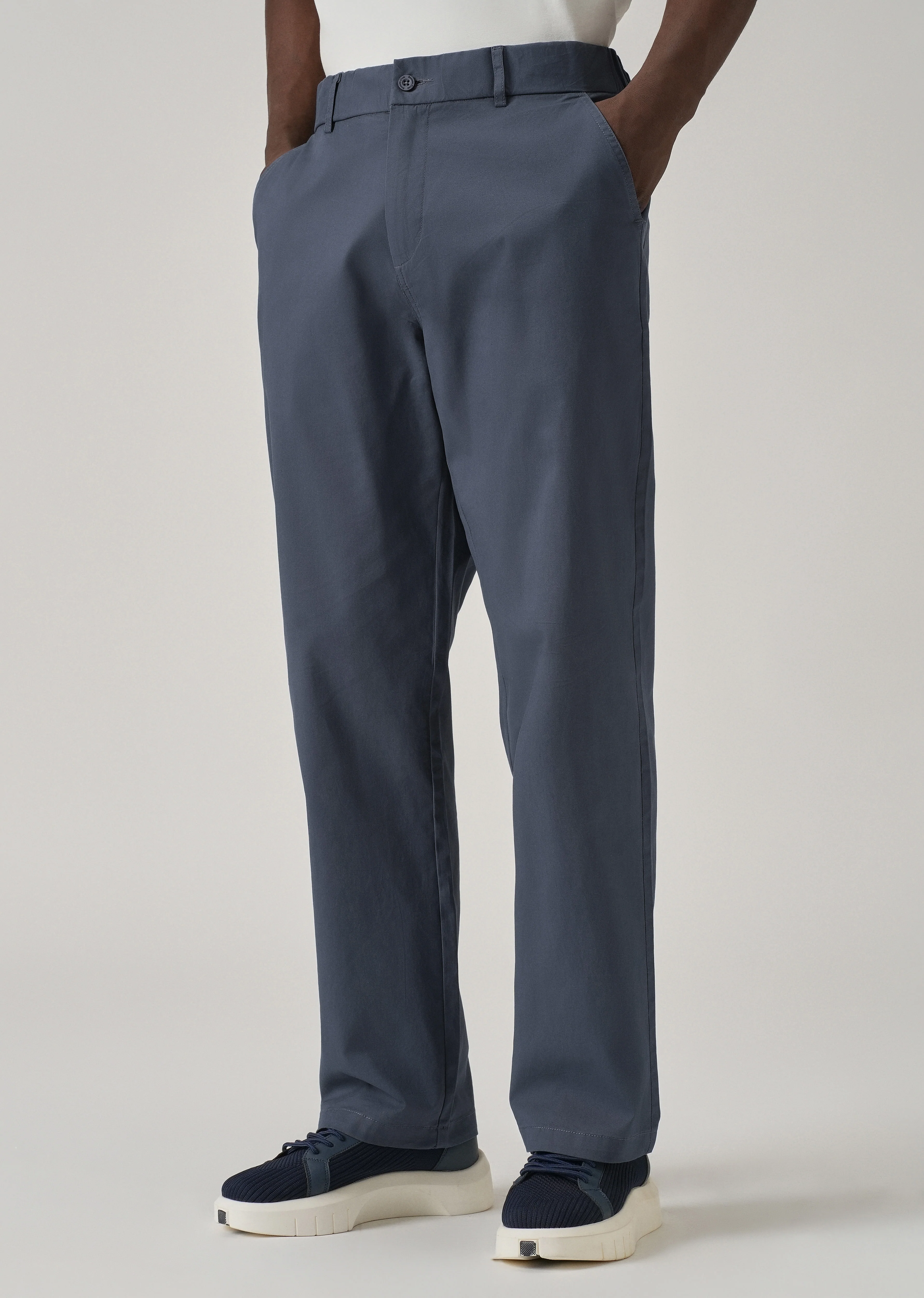 Baggy Fit Blue Chinos - Image 4