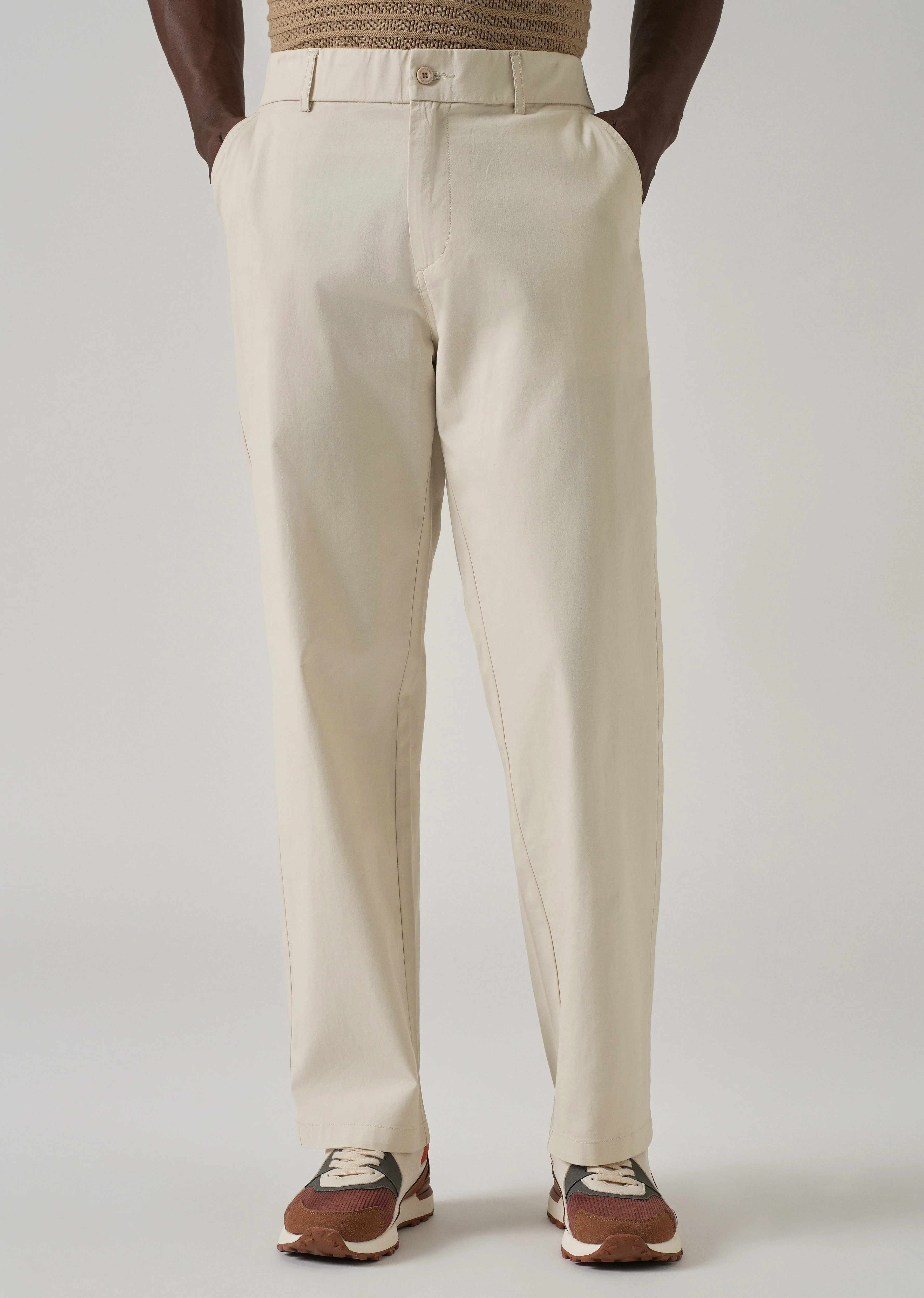 Baggy Fit Cream Chinos - Image 7