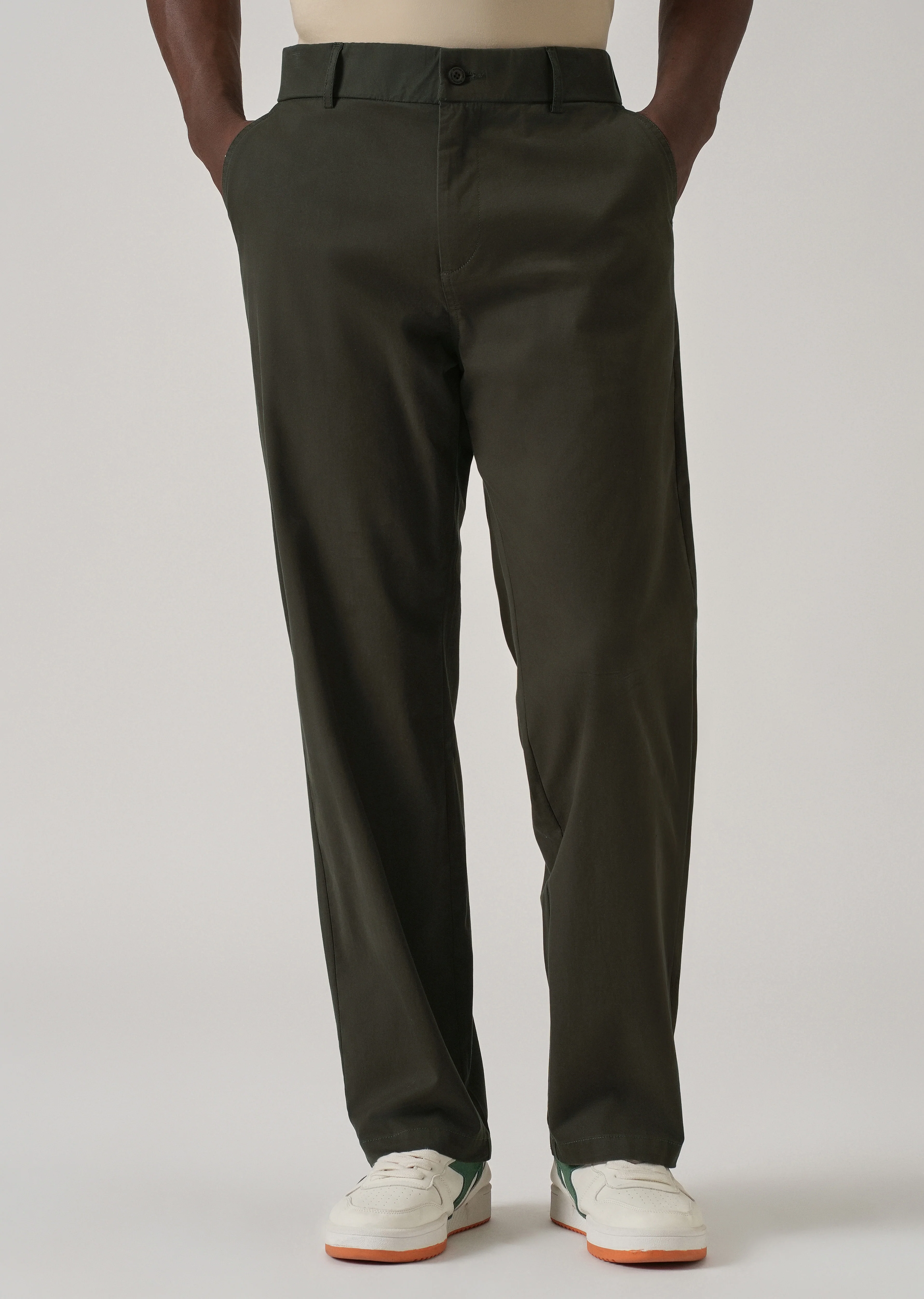 Baggy Fit Fern Green Chinos - Image 7