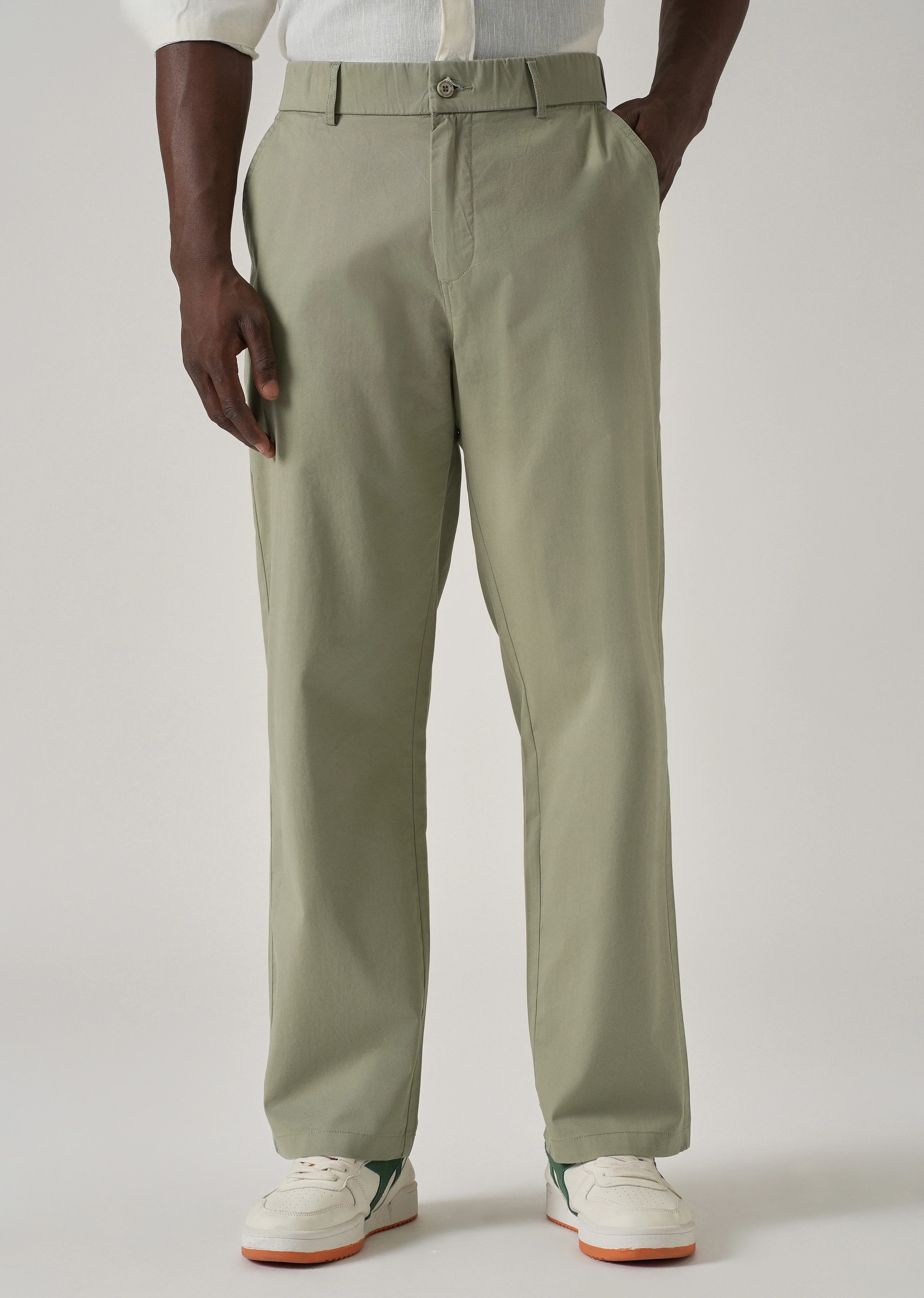 Baggy Fit Green Chinos - Image 7