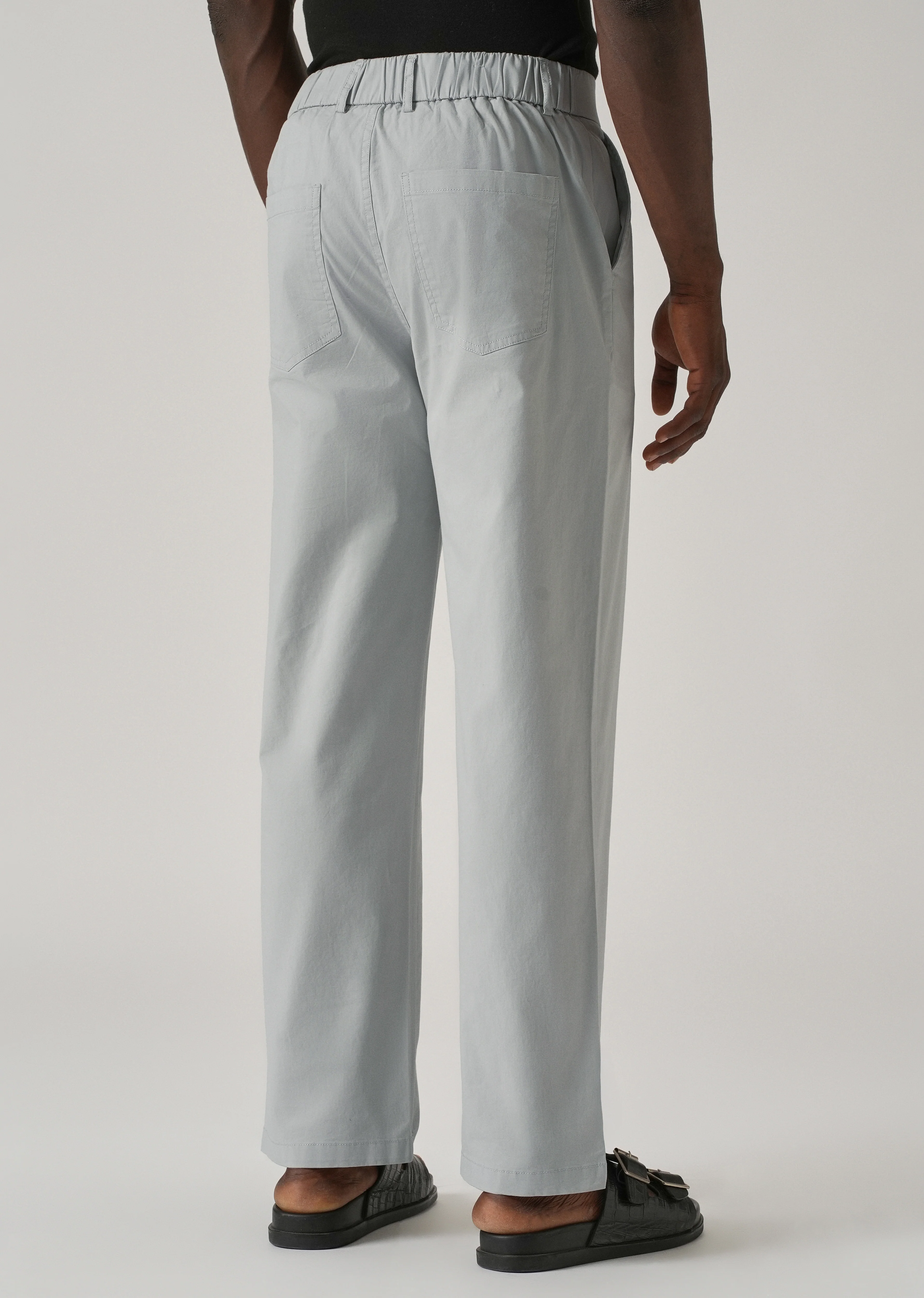 Baggy Fit Light Grey Chinos - Image 2