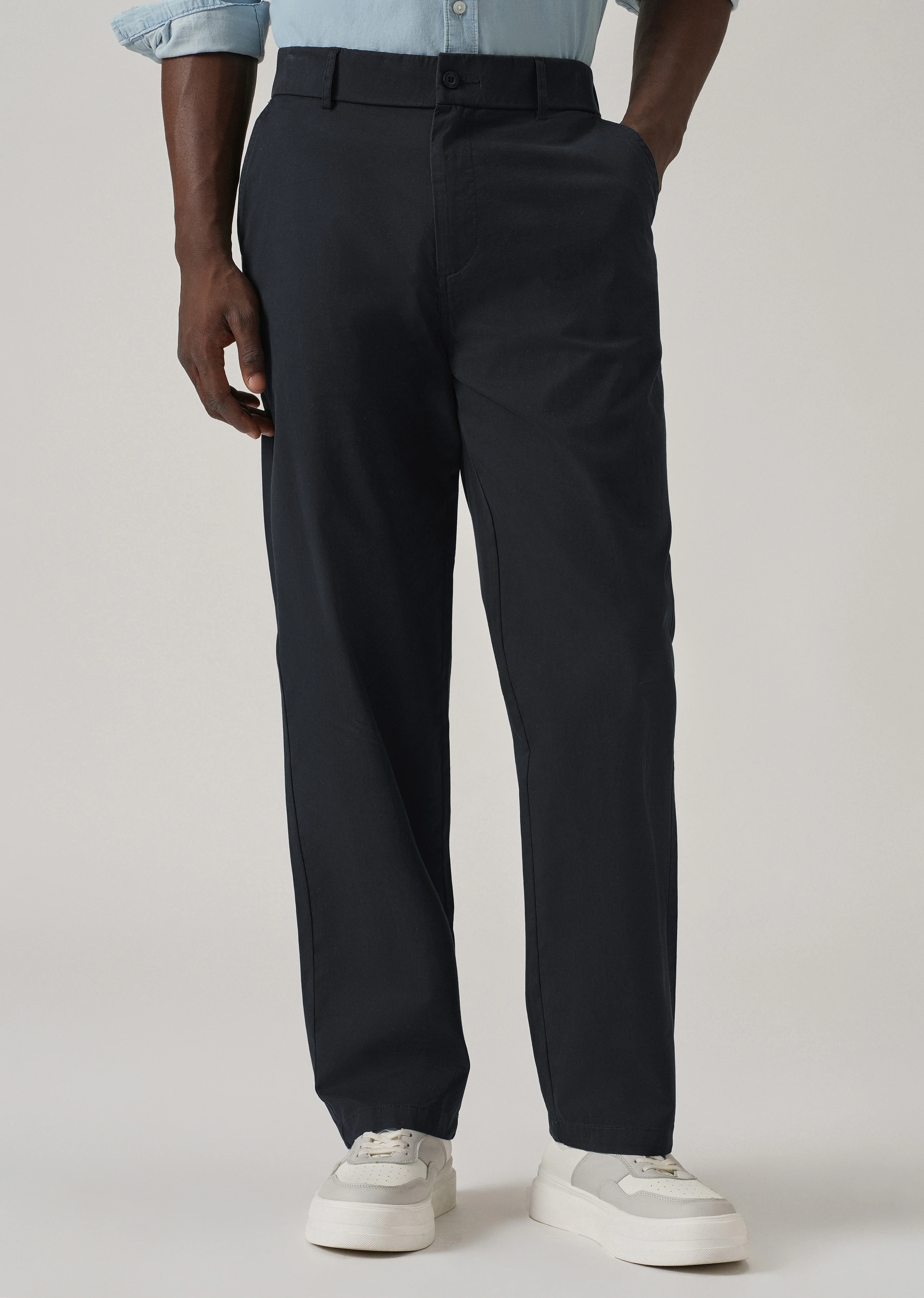 Baggy Fit Navy Blue Chinos - Image 7