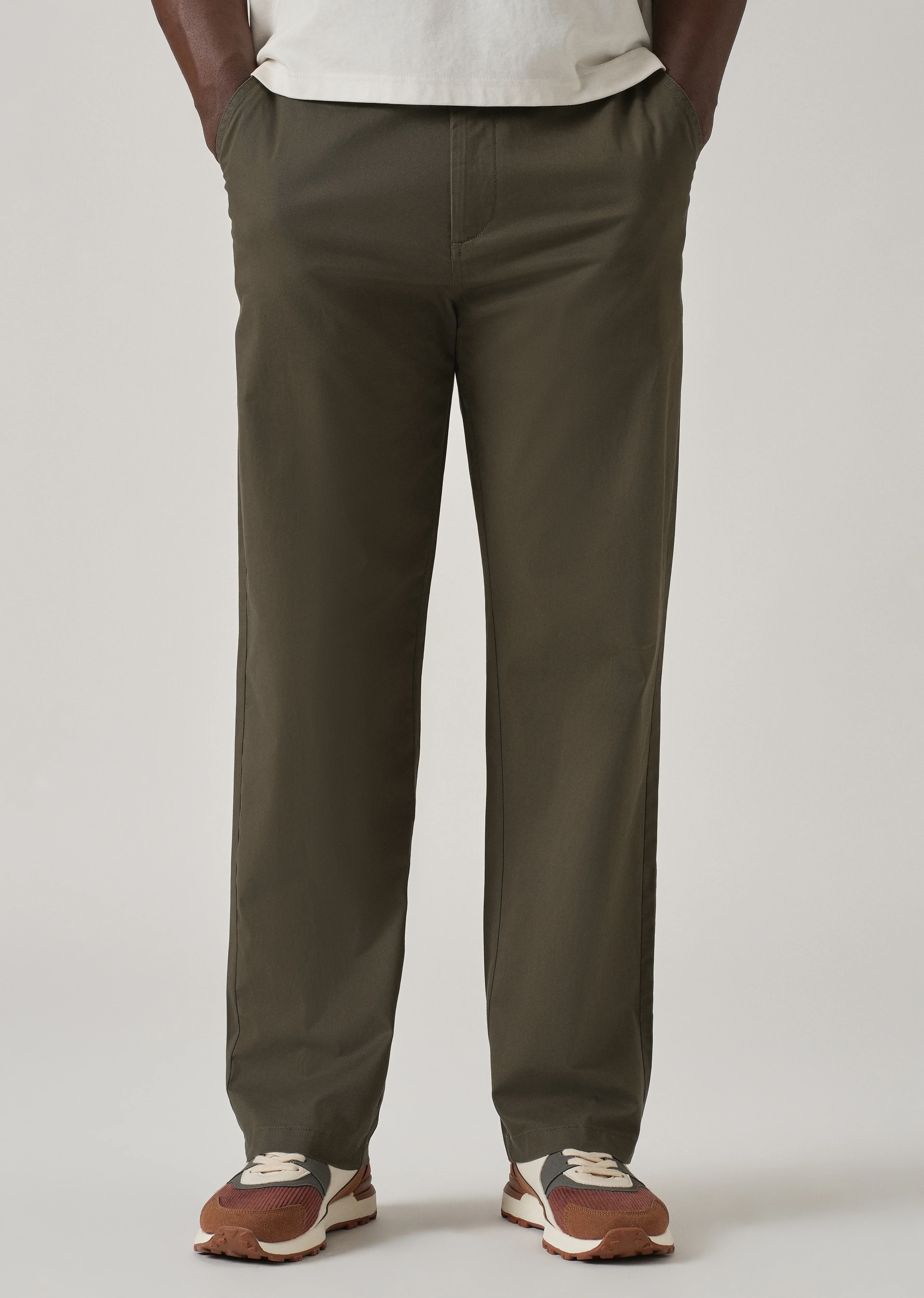 Baggy Fit Olive Green Chinos - Image 7