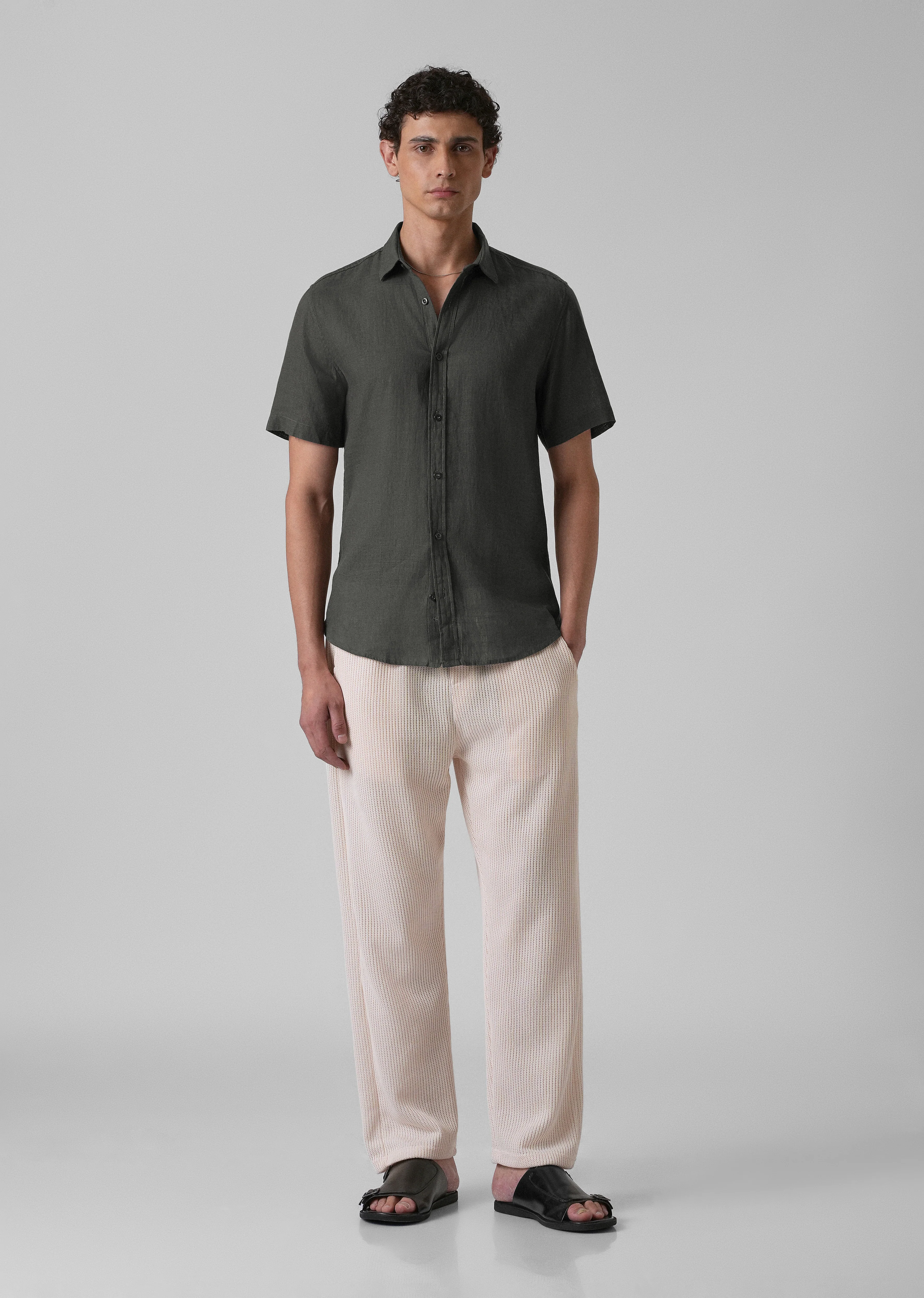 Batiste Gray Linen shirt - Image 6