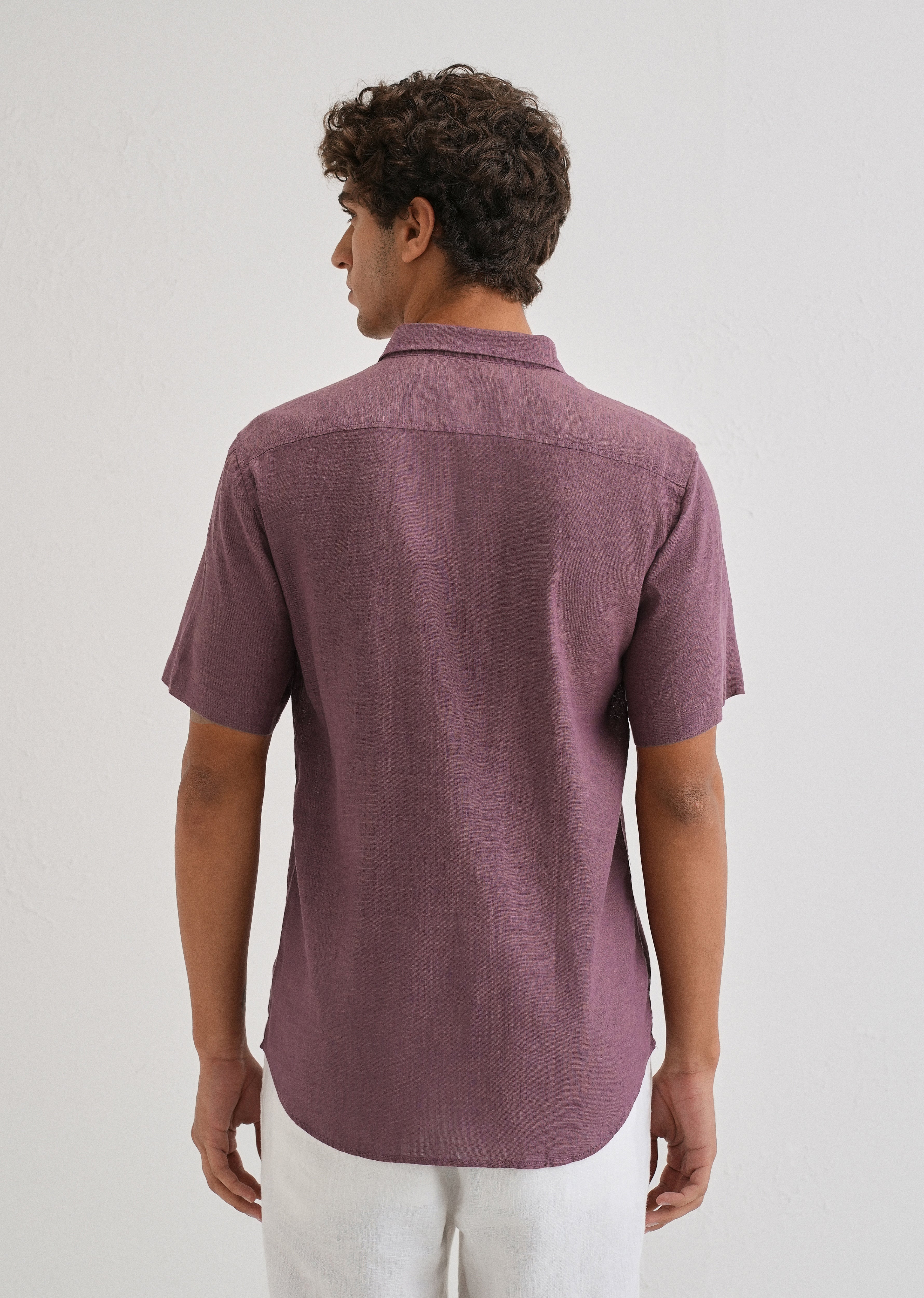 Batiste Violet Linen shirt - Image 2