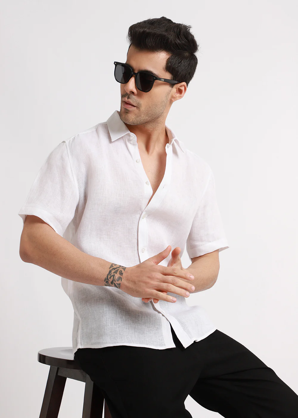 Batiste White Linen shirt - Image 3