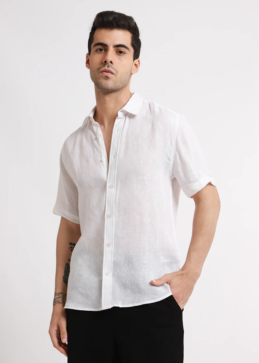 Batiste White Linen shirt - Image 5