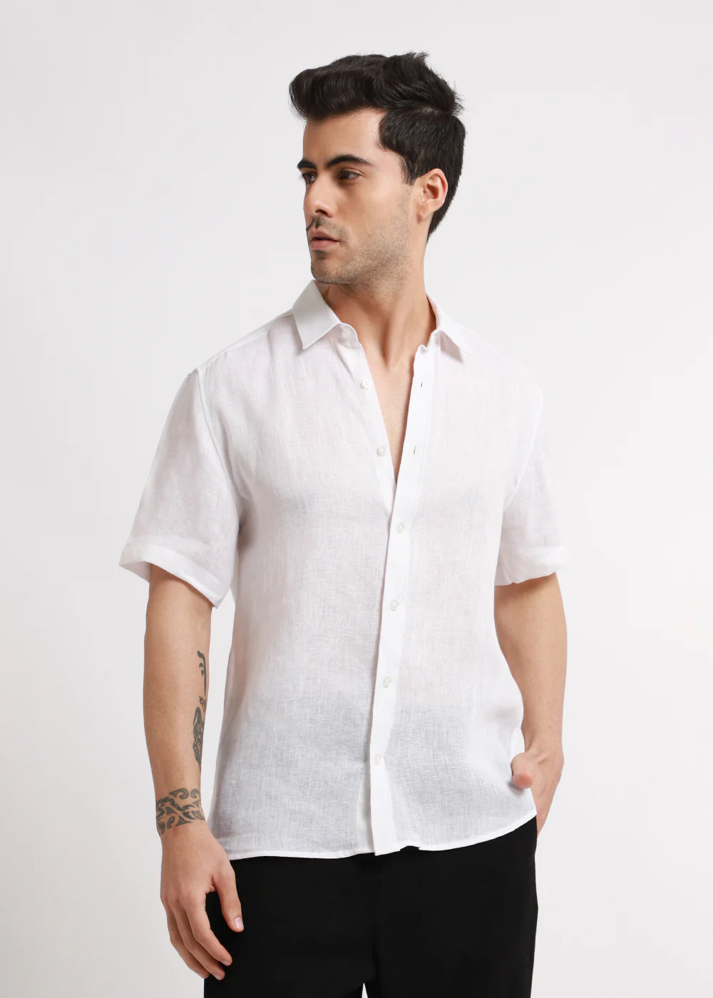 Batiste White Linen shirt - Image 6